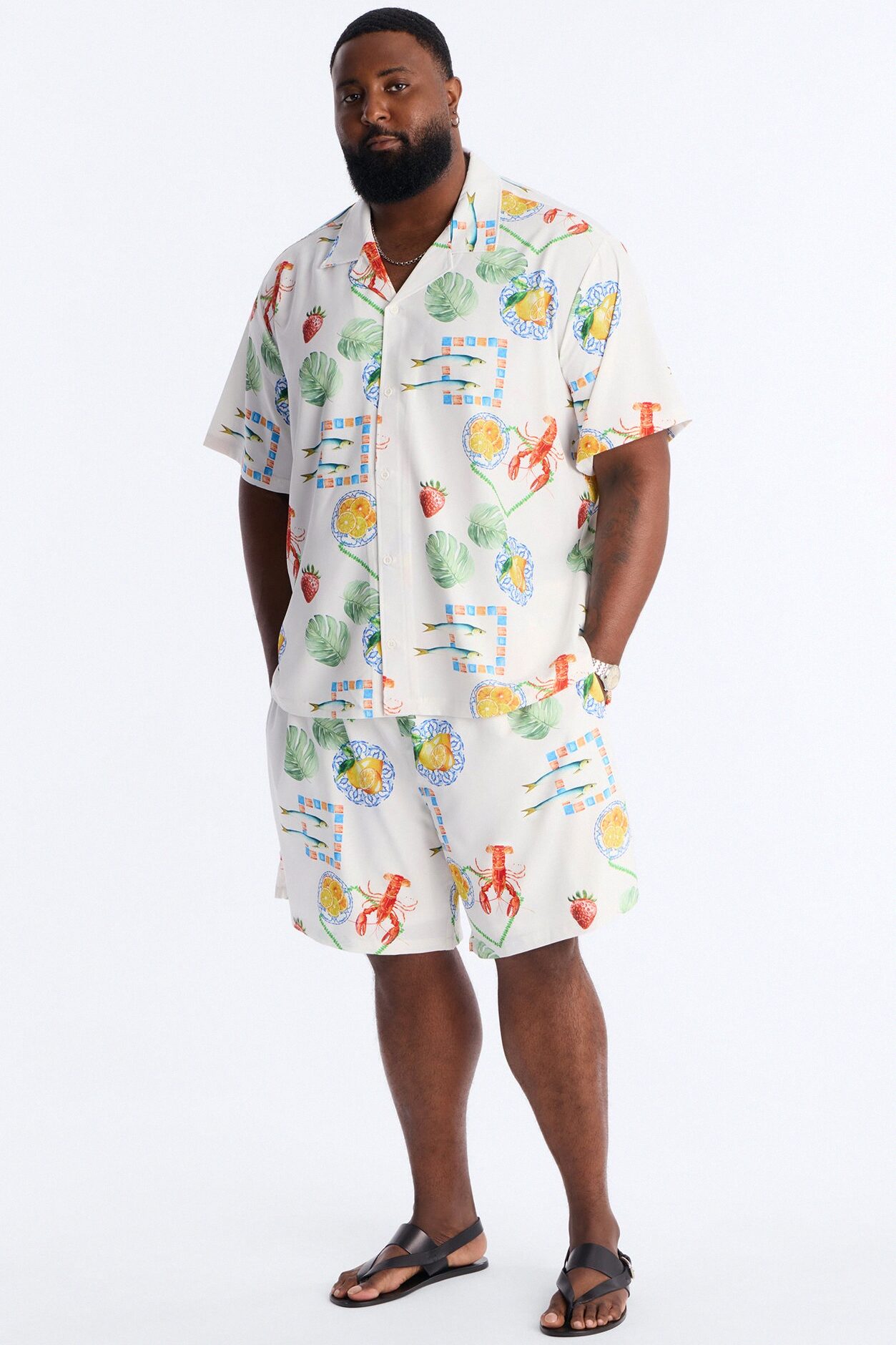 Relaxed Solaire Peel Short - White/combo