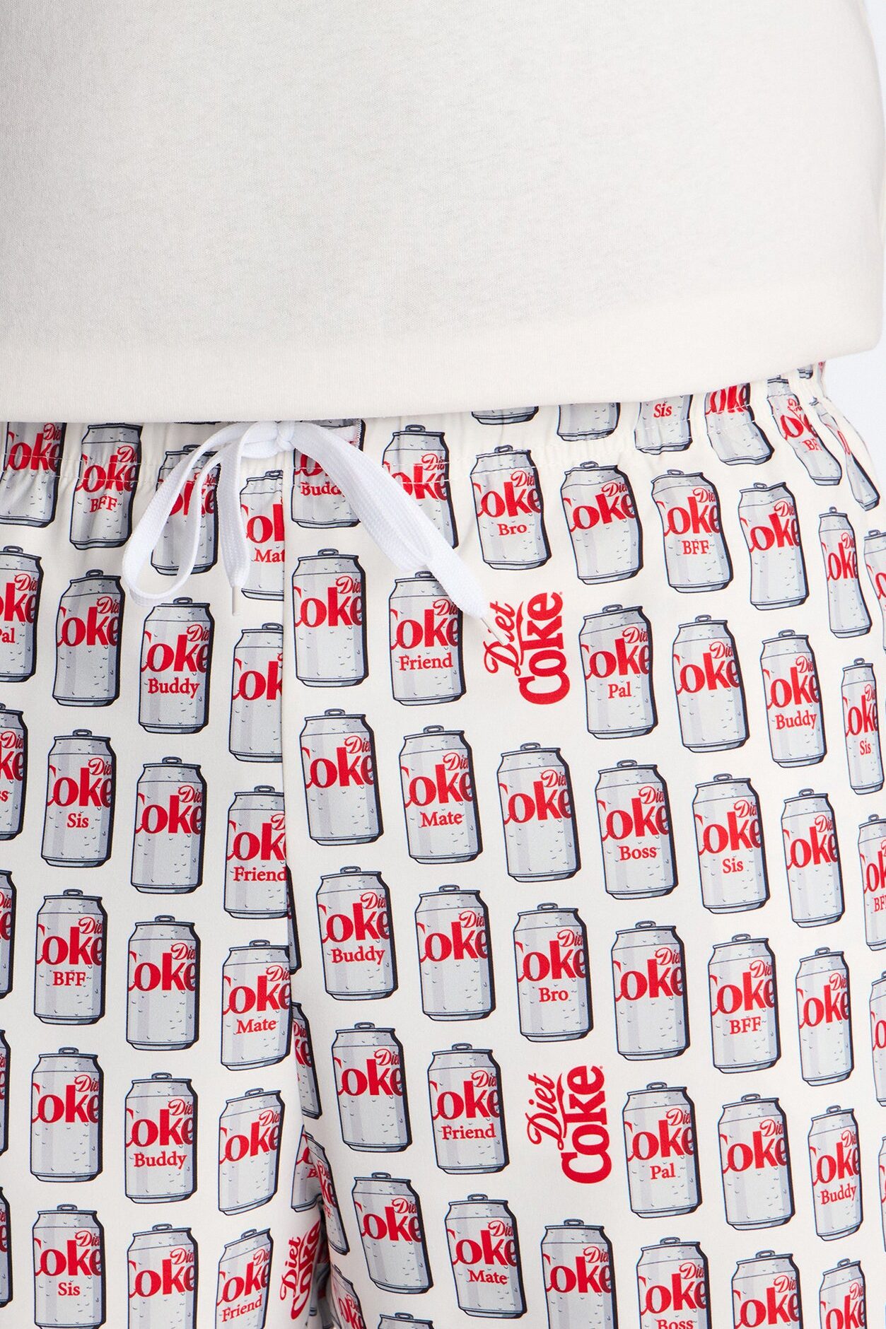 Diet Coca-Cola Archive Cans Swim Trunk 7″ - White/combo