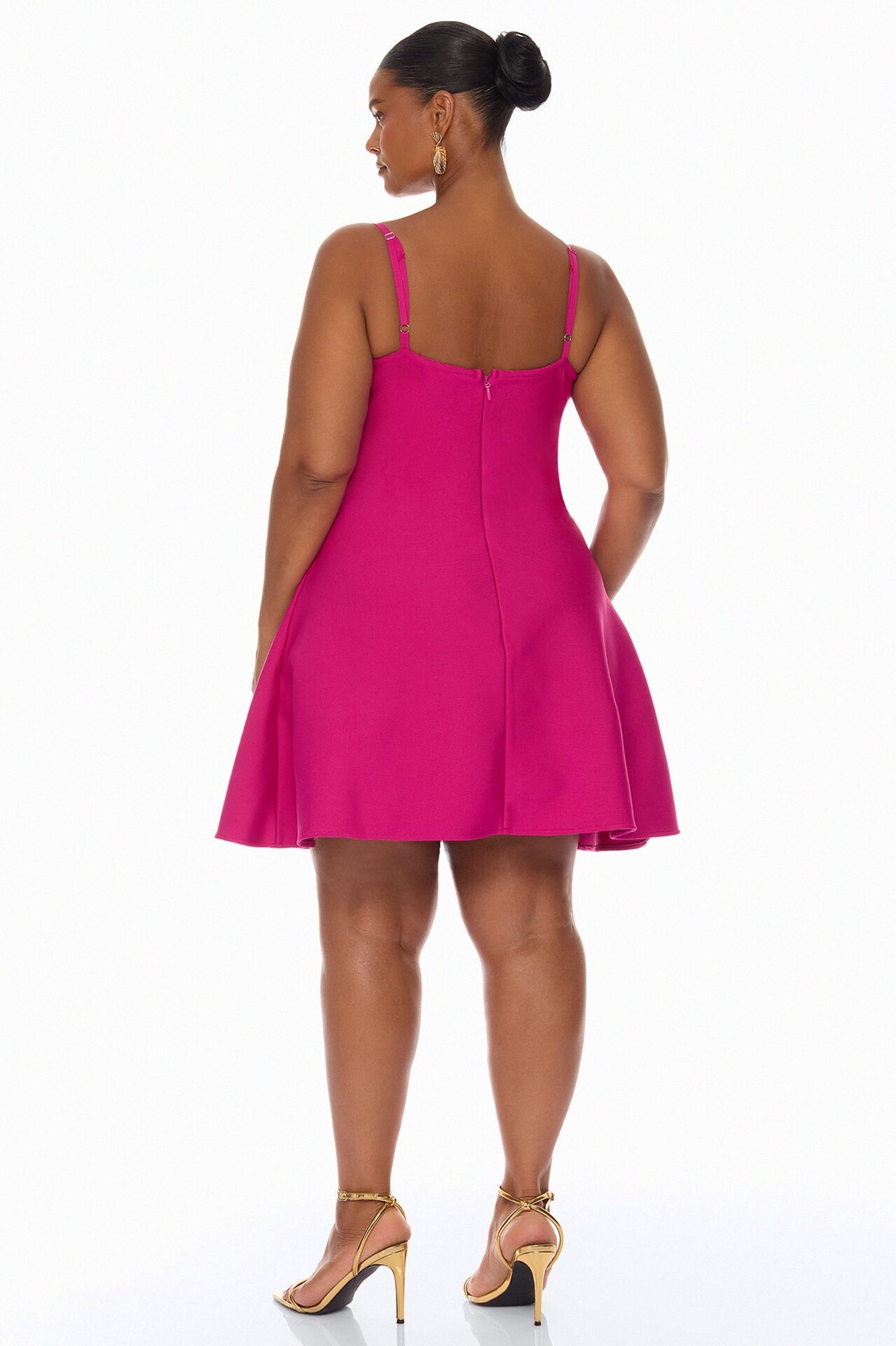 Jade Beaded Bandage Mini Dress - Magenta
