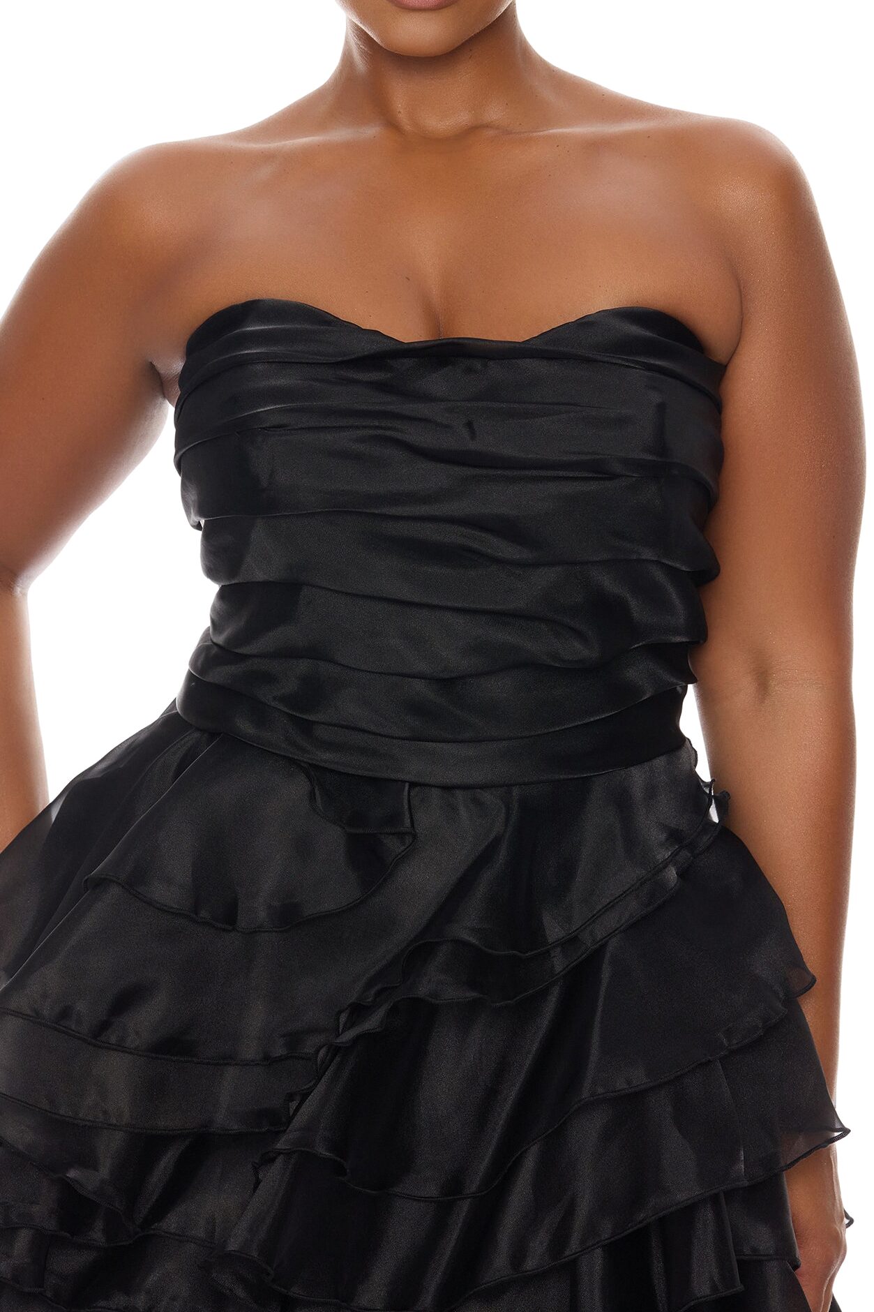 Starstruck Ruffle Organza Gown - Black