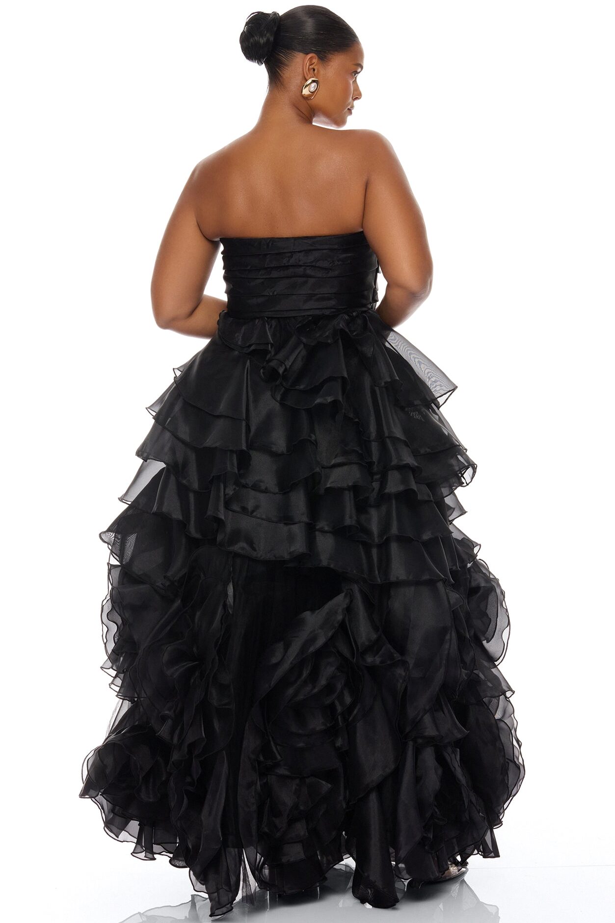 Starstruck Ruffle Organza Gown - Black