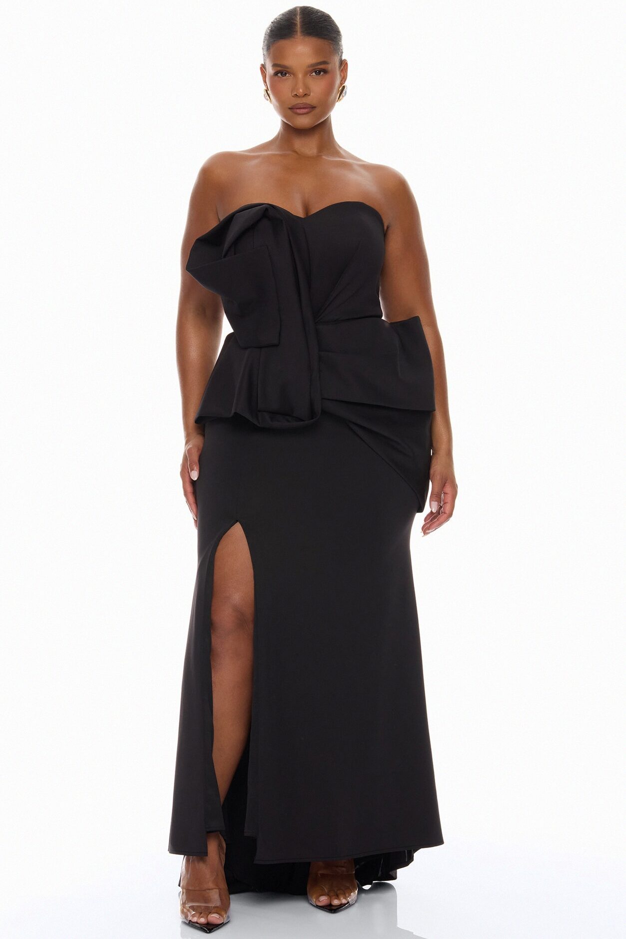 Night To Remember Strapless Gown - Black