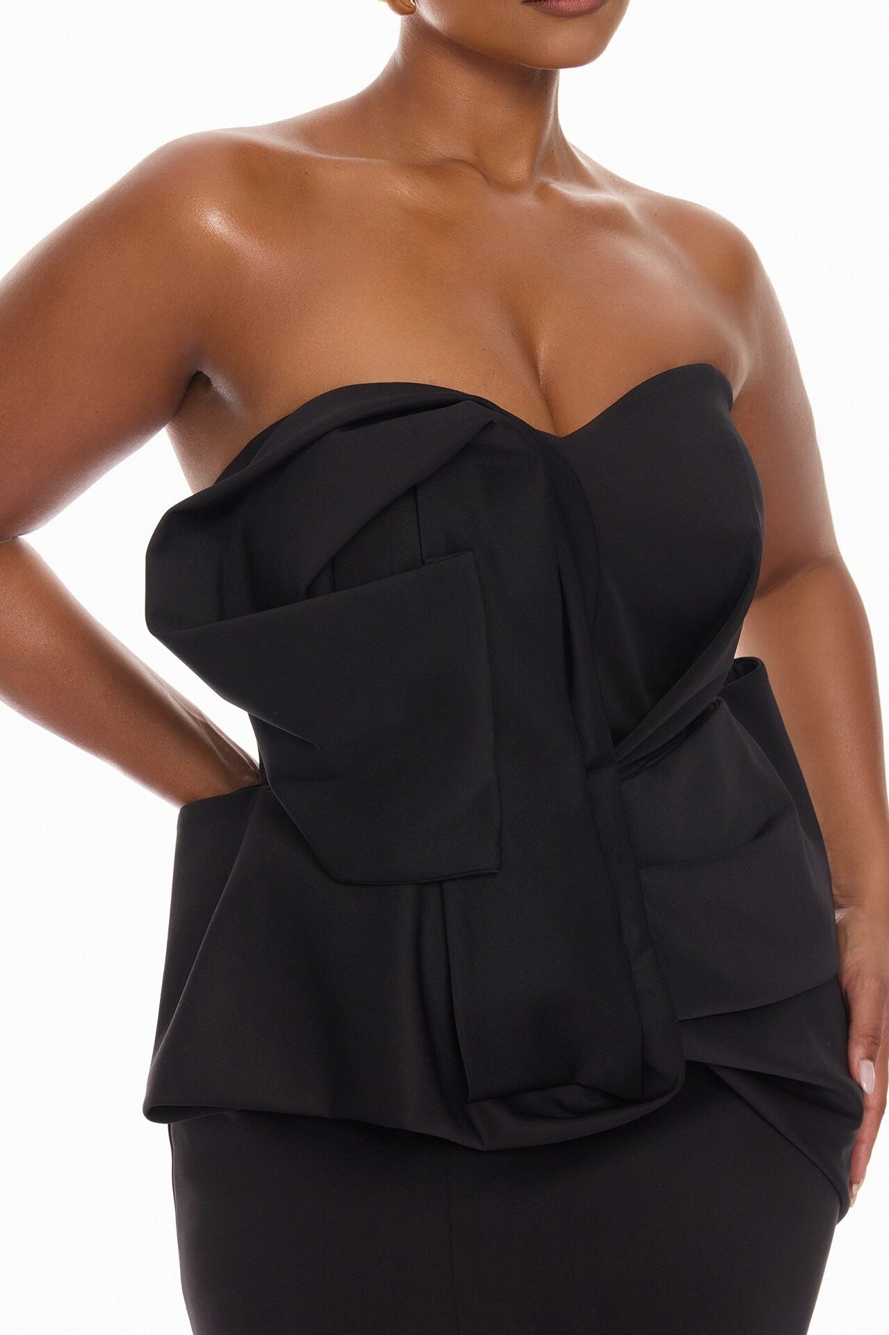 Night To Remember Strapless Gown - Black