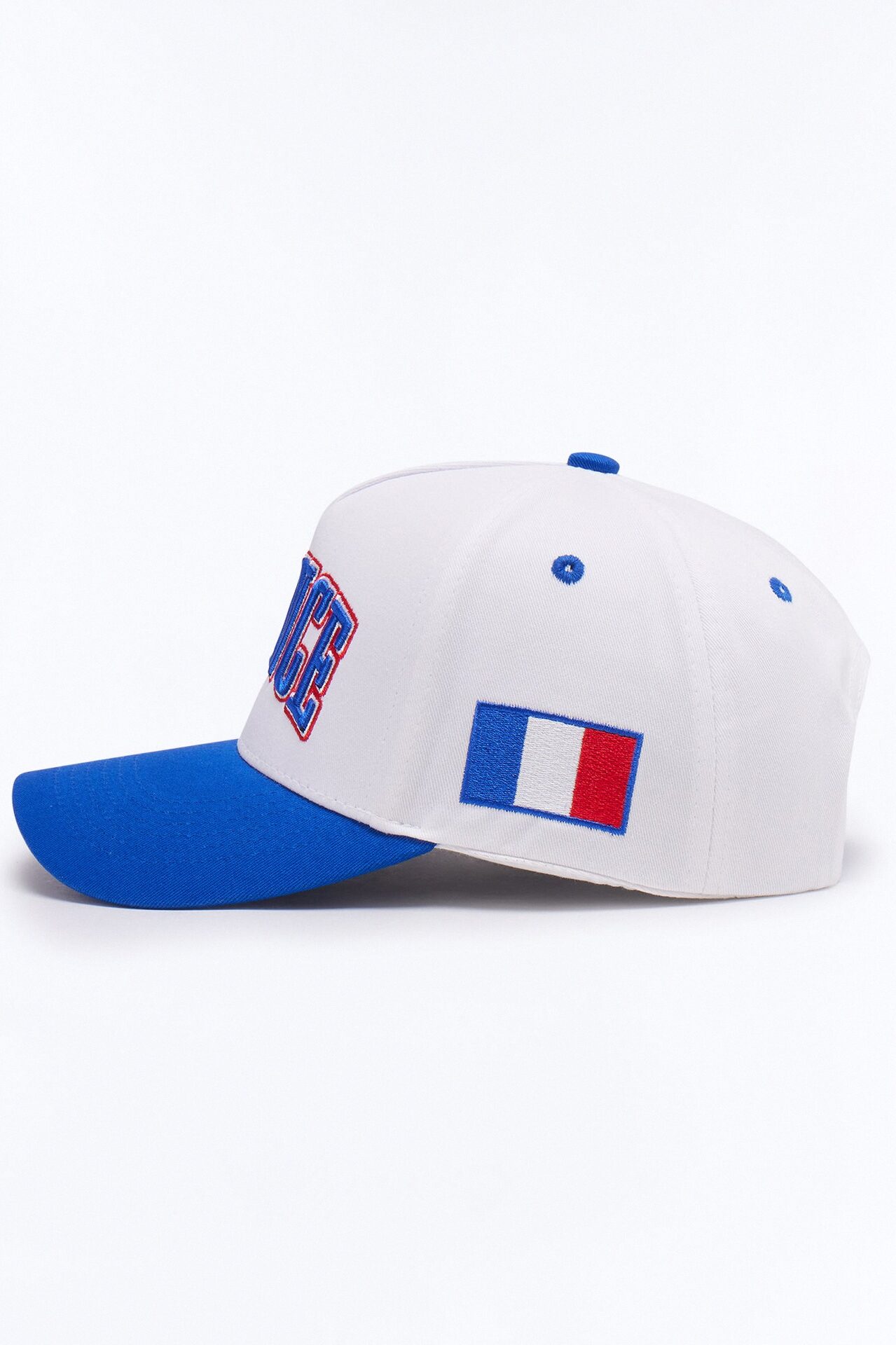 France Love Baseball Hat - White/Blue