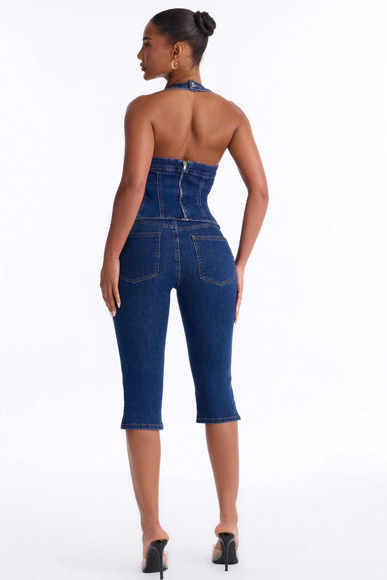 Denim Daze Capri Set - Dark Wash