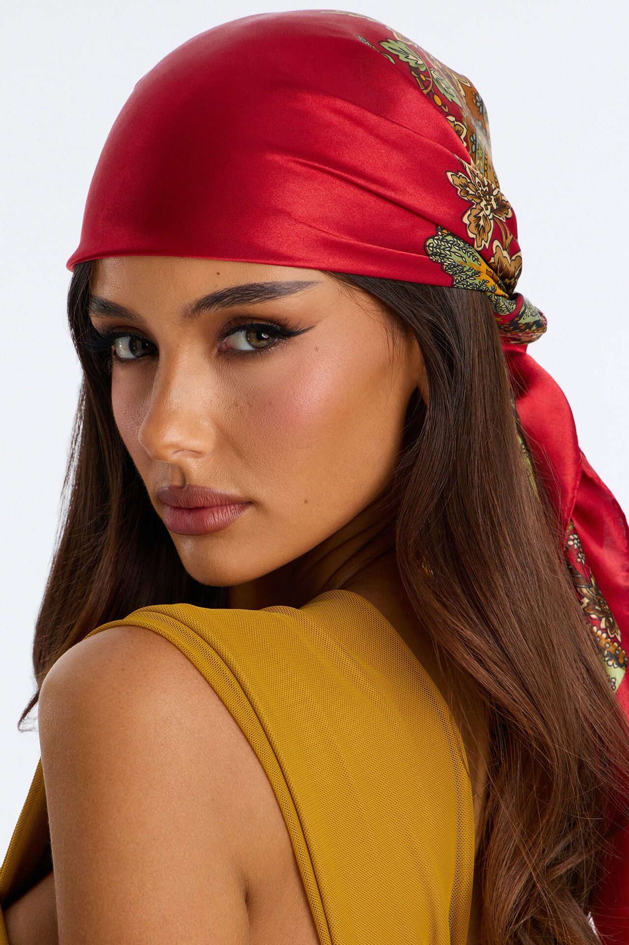 Sunny Shade Head Scarf - Red