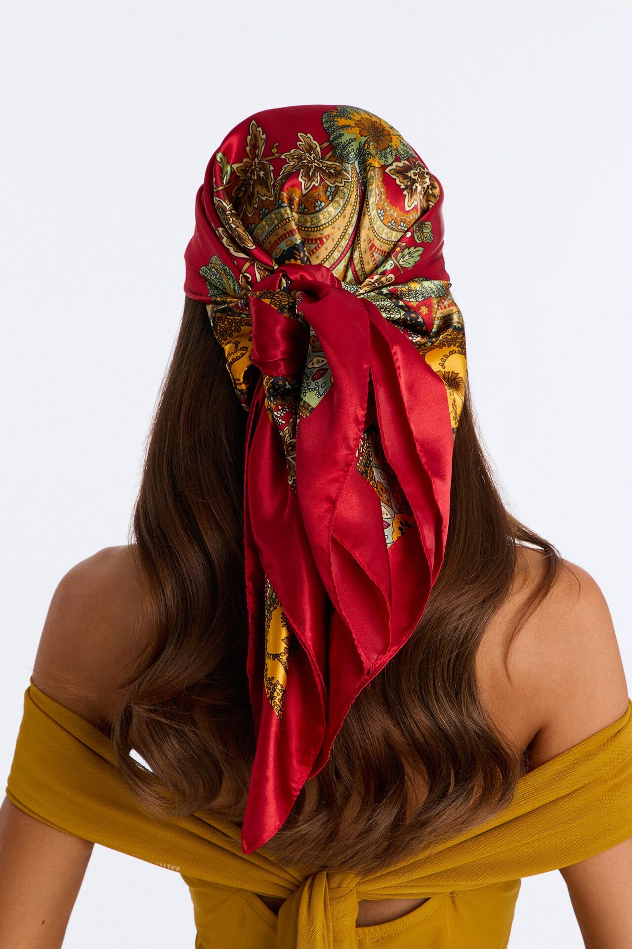 Sunny Shade Head Scarf - Red