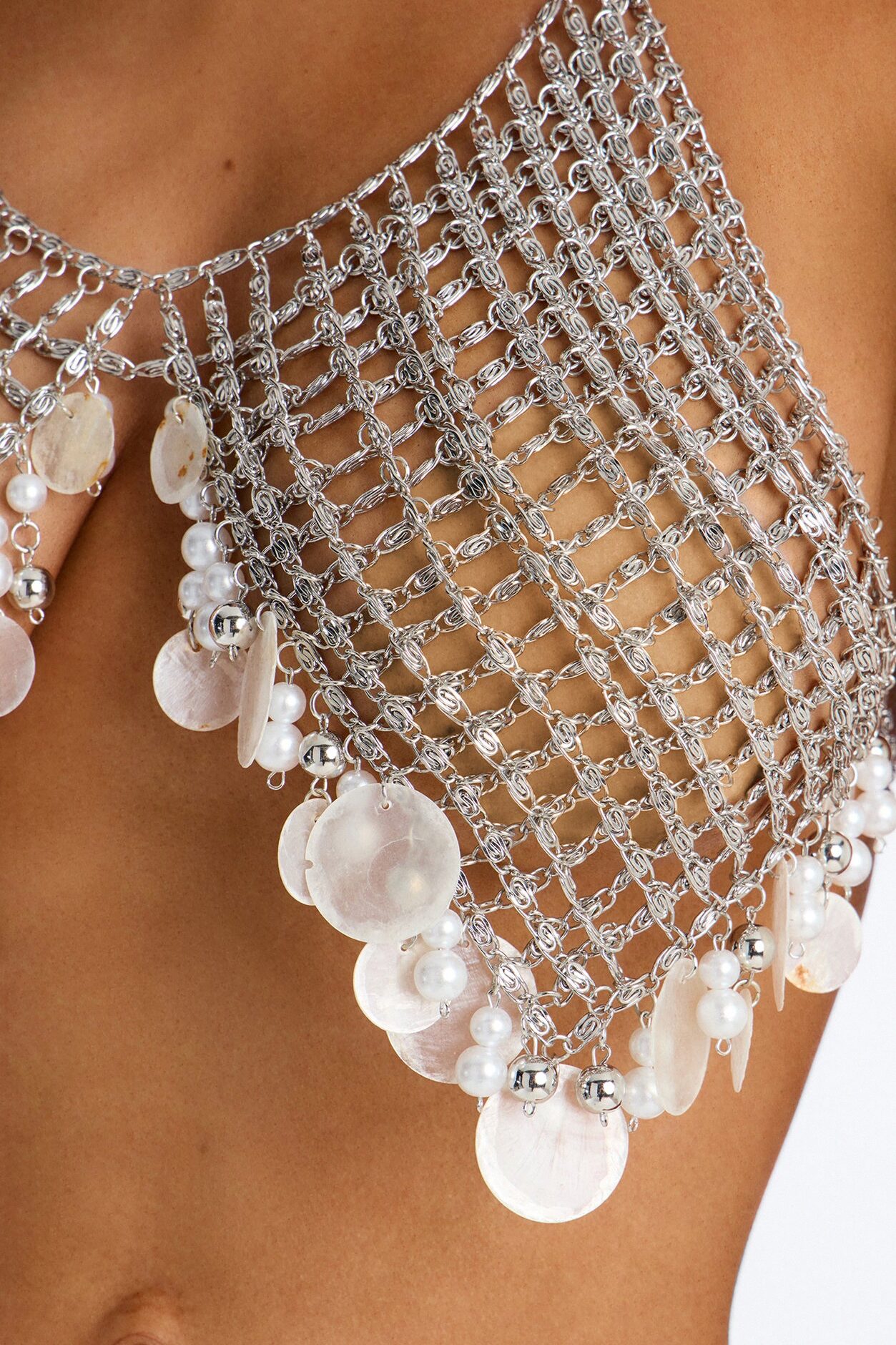 Chrome Tide Body Chain - Silver/Combo