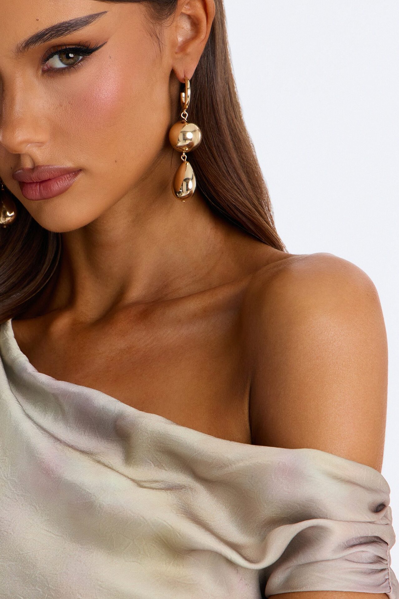 Nivea Satin Gown - Yellow/combo