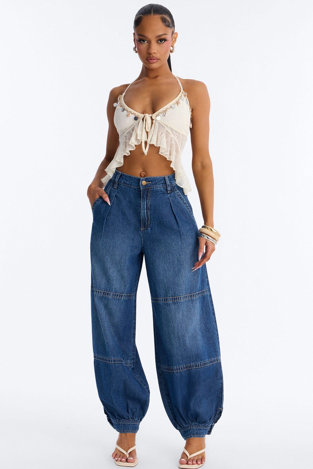 St. Augustine Linen Blend Jogger Jeans - Dark Wash