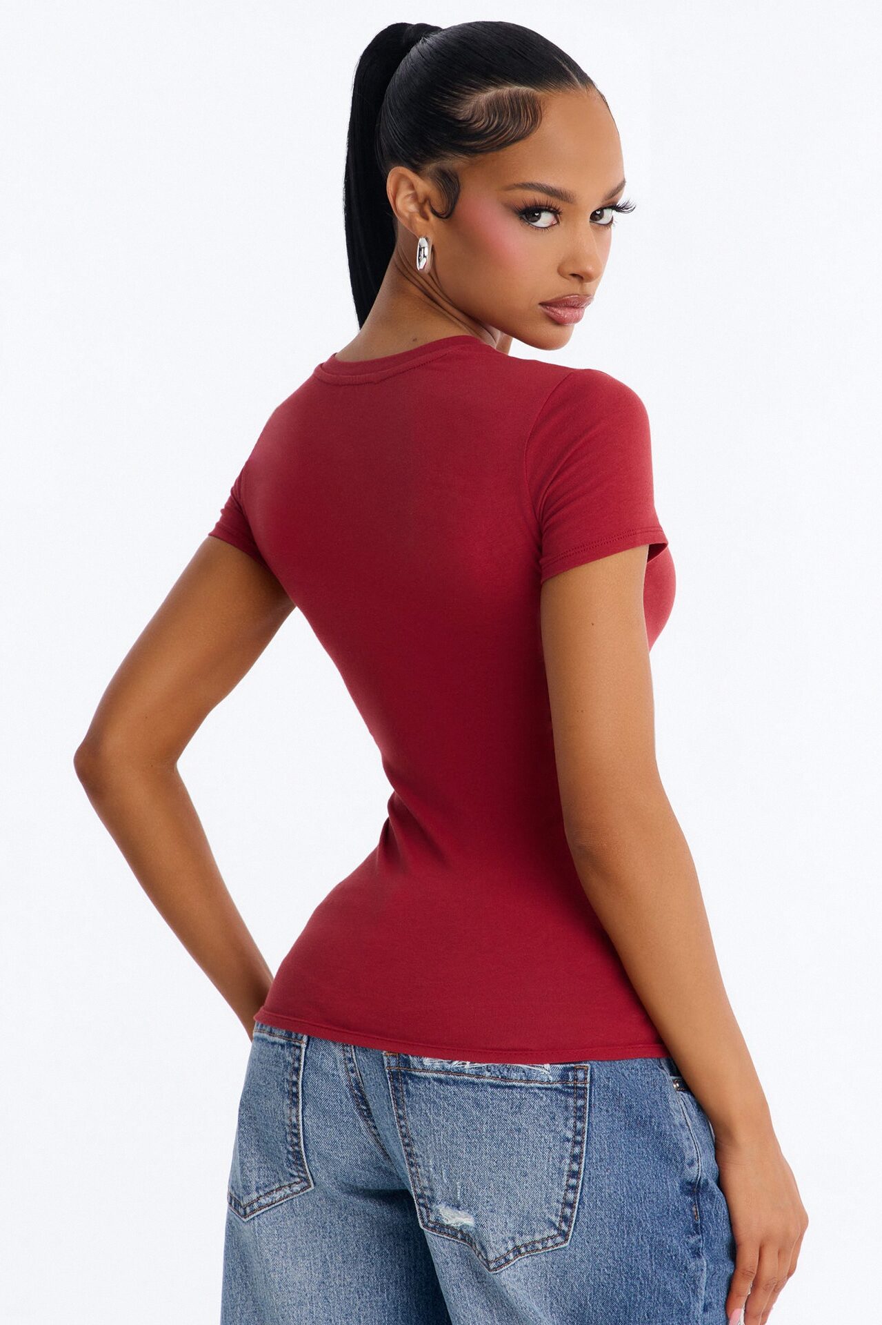 Camilla Classic Fit Crew Neck Tee - Terracotta