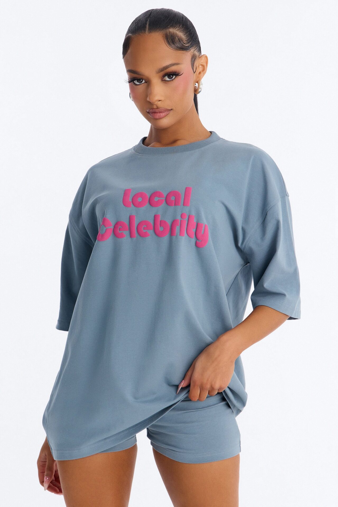 Local Celebrity Short Set - Slate Blue