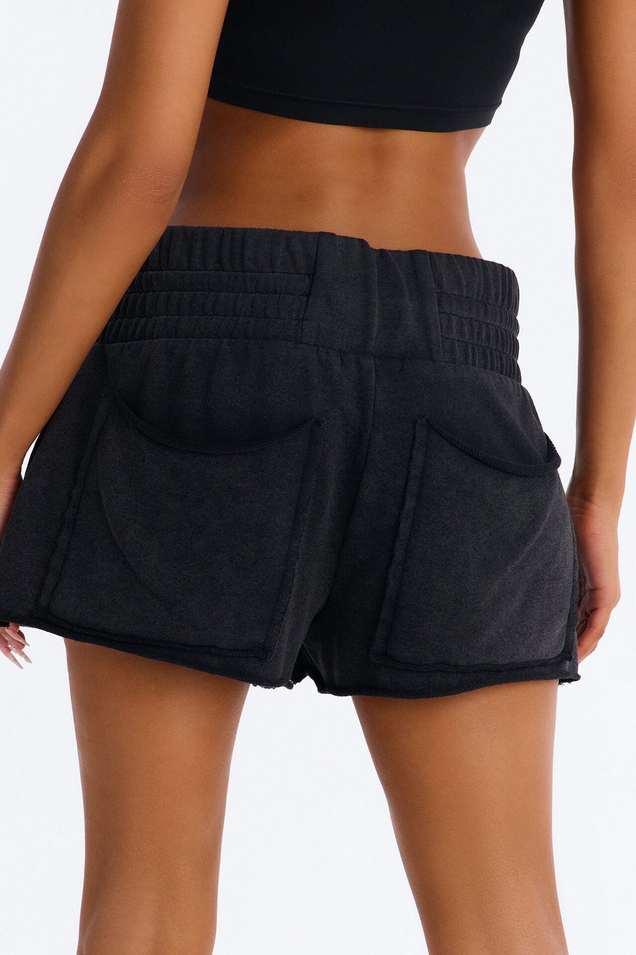 Off Duty Washed Lounge Short - Black