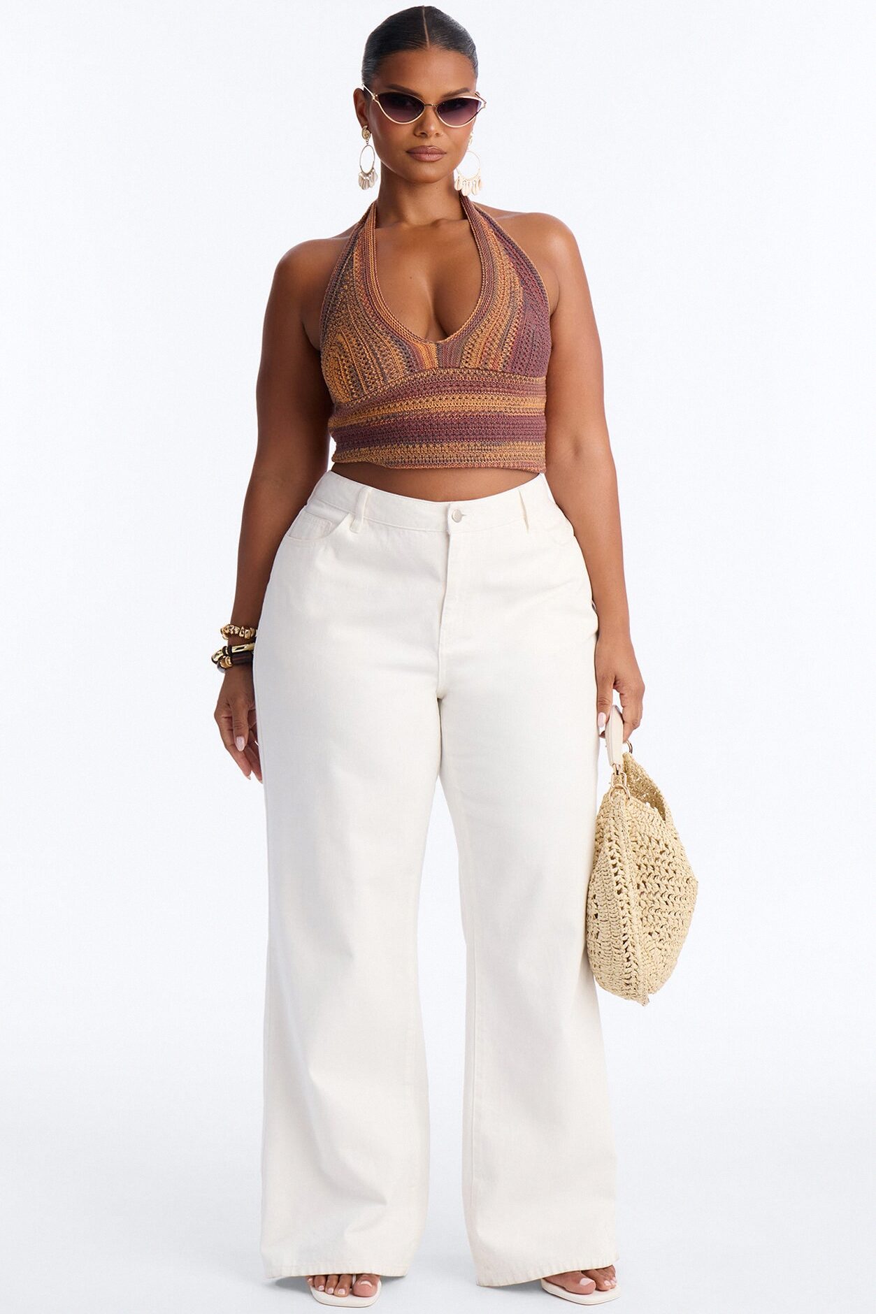 On The Horizon Crochet Halter Top - Terracotta