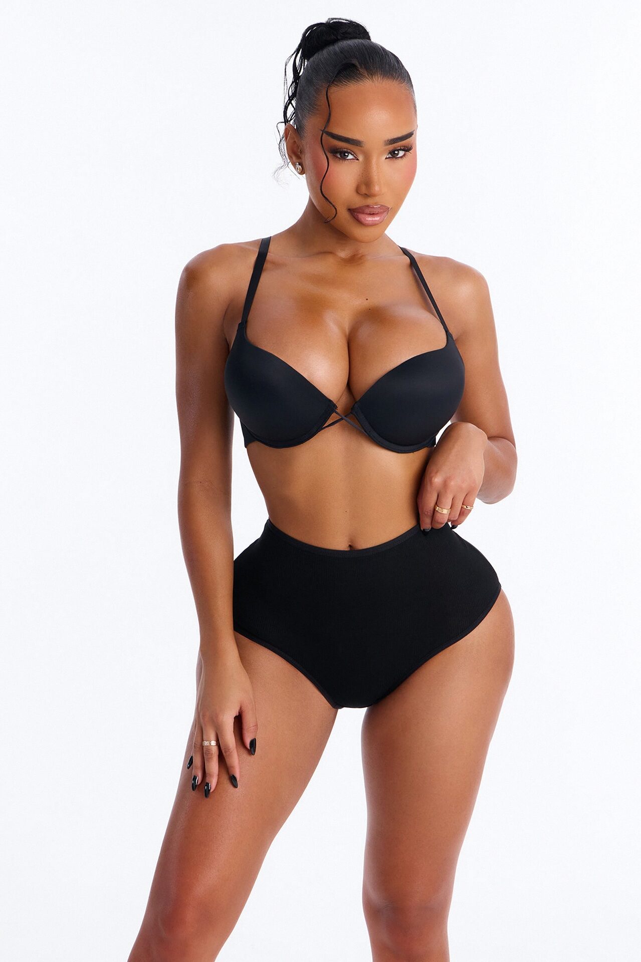 Nova Microfiber Extreme Lift Level 3 Push Up Bra - Black