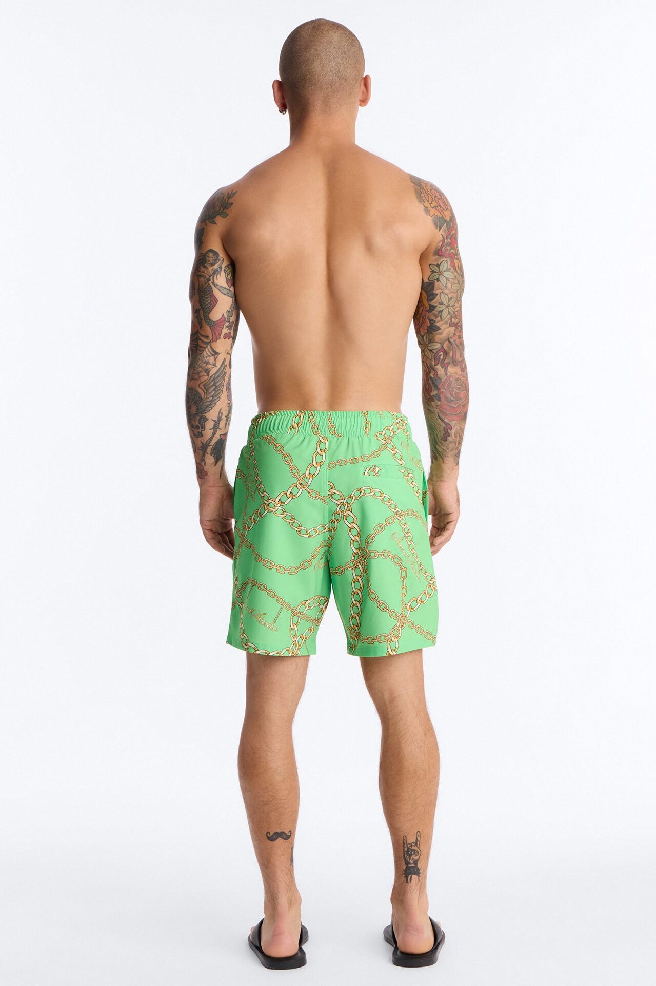Saints Studio Linked Swim Trunk 7″ - Green