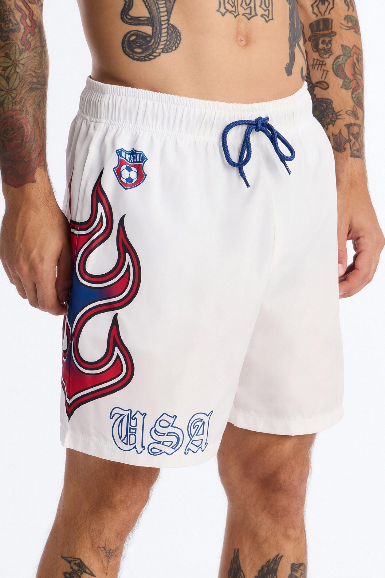 USA Circuit Velocity Swim Trunk 7″ - White/combo