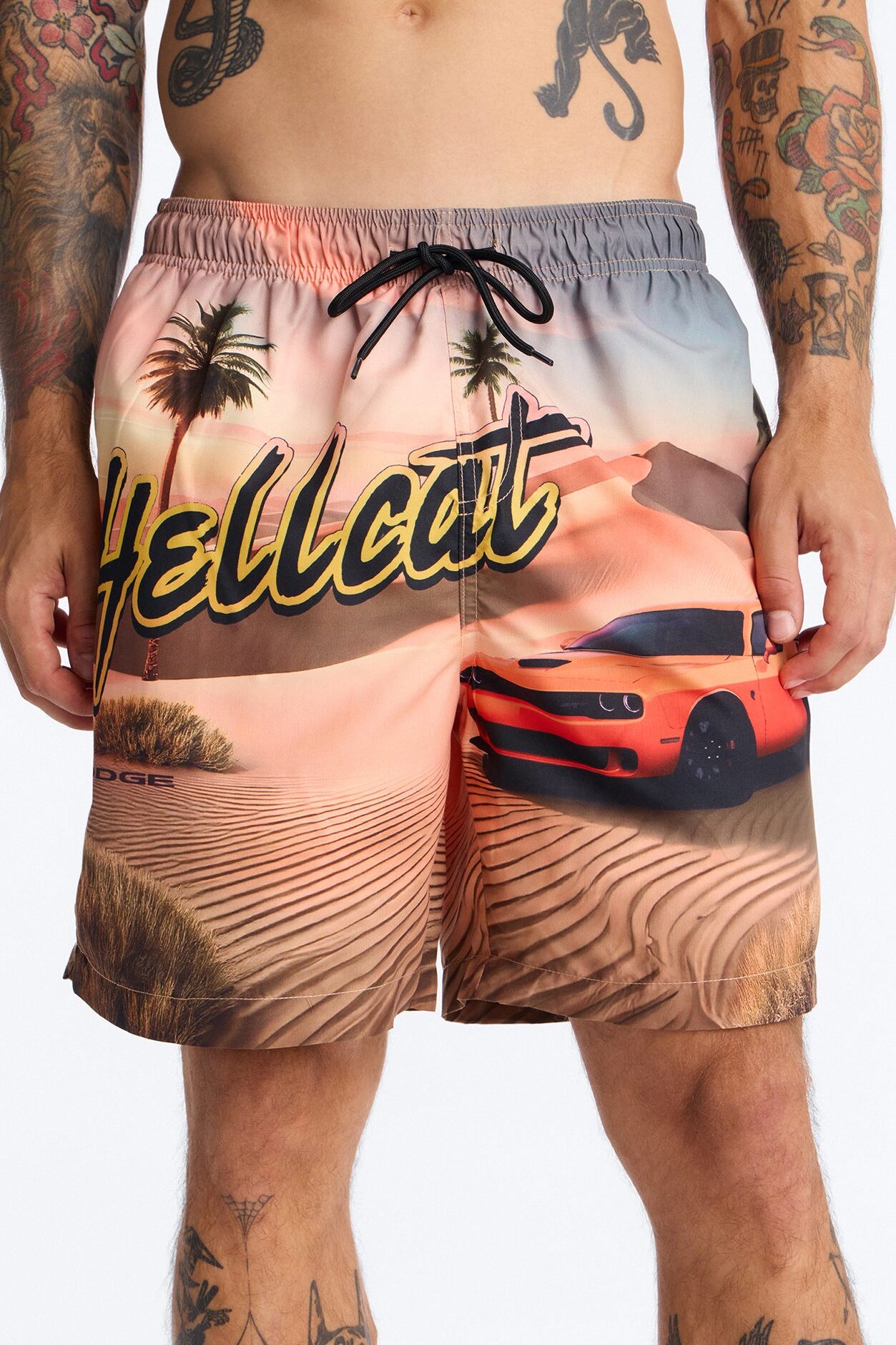 Hellcat Desert Heatwave Photoreal Swim Trunk 7″ - Multi Color