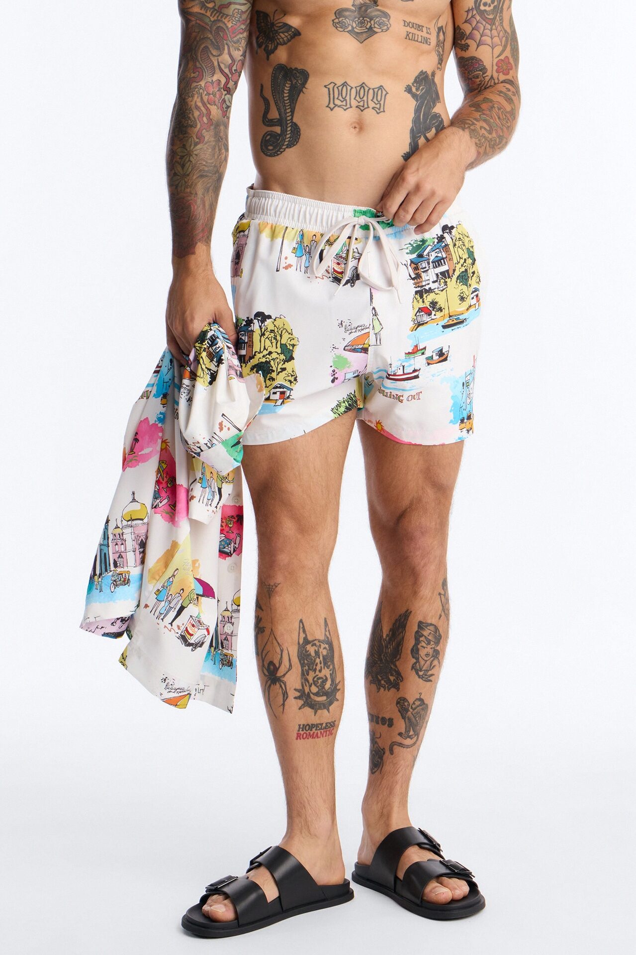 Euro Summer Swim Trunk 4″ - Multi Color