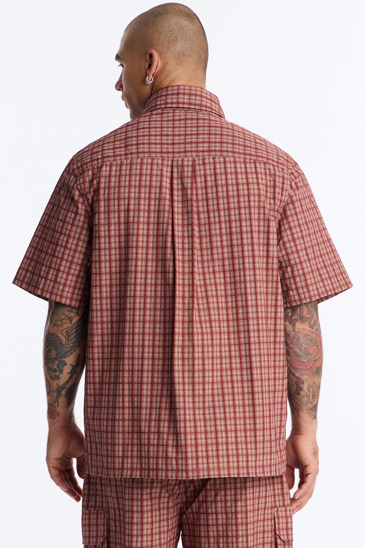 Ryder Plaid Button Up Shirt - Red/combo
