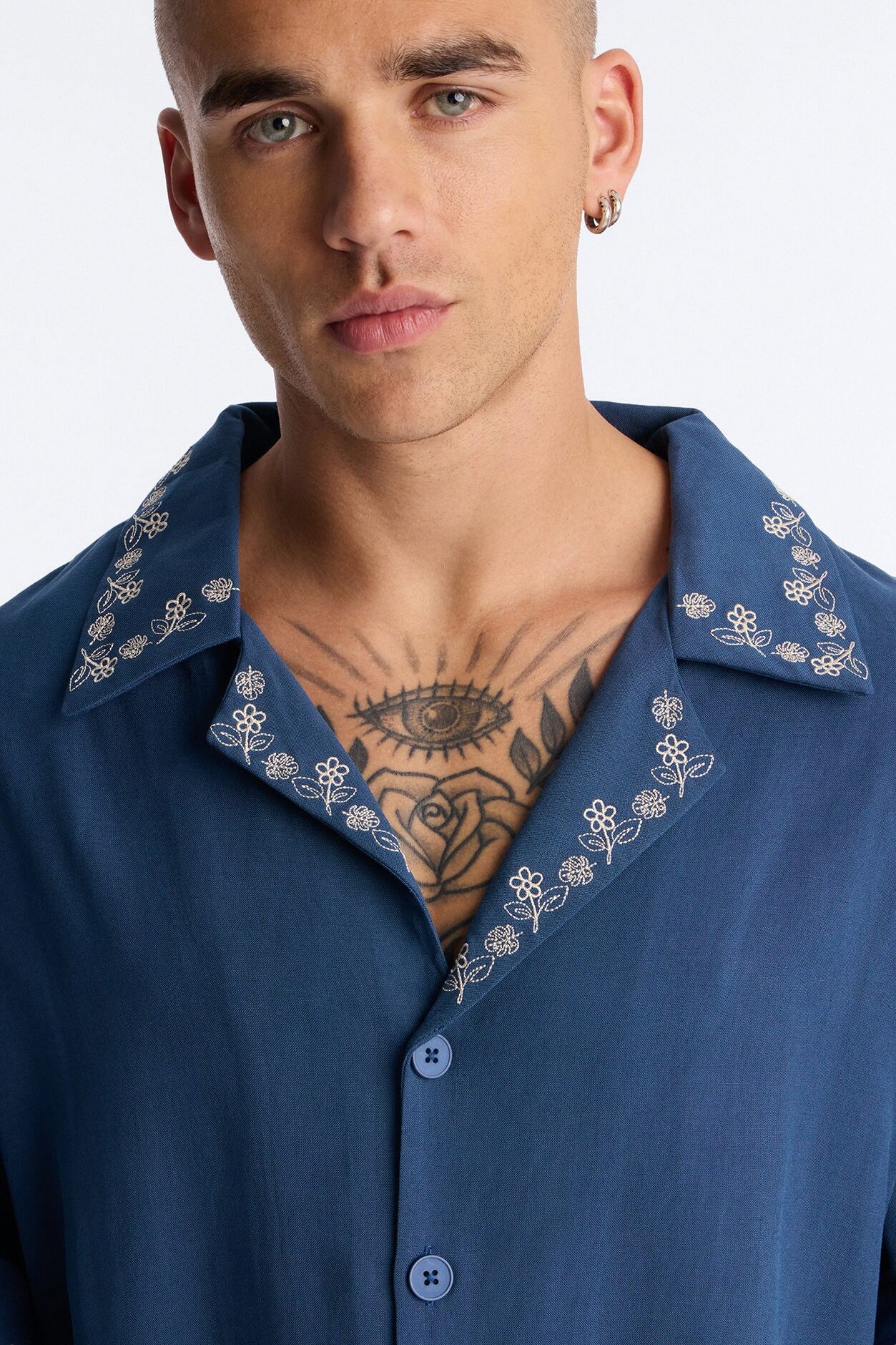 Relaxed Harbor Hideaway Button Up Shirt - Navy