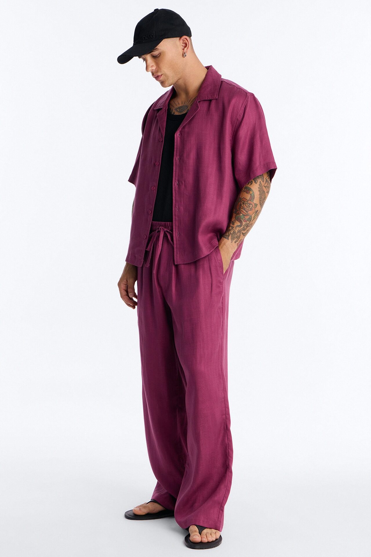 Wide Leg Wastelander Pant - Purple