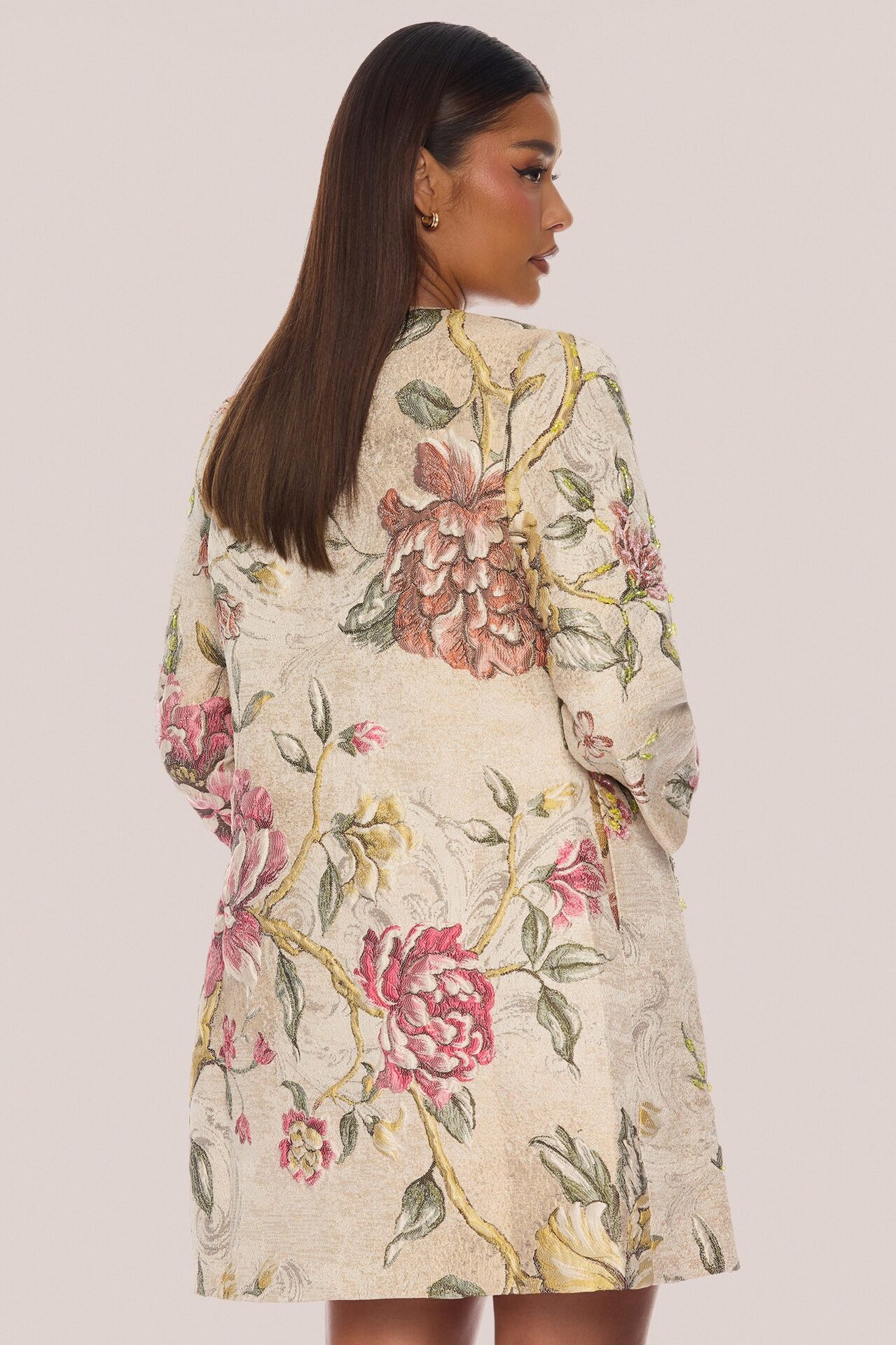 Riannon Jacquard Jacket - Taupe