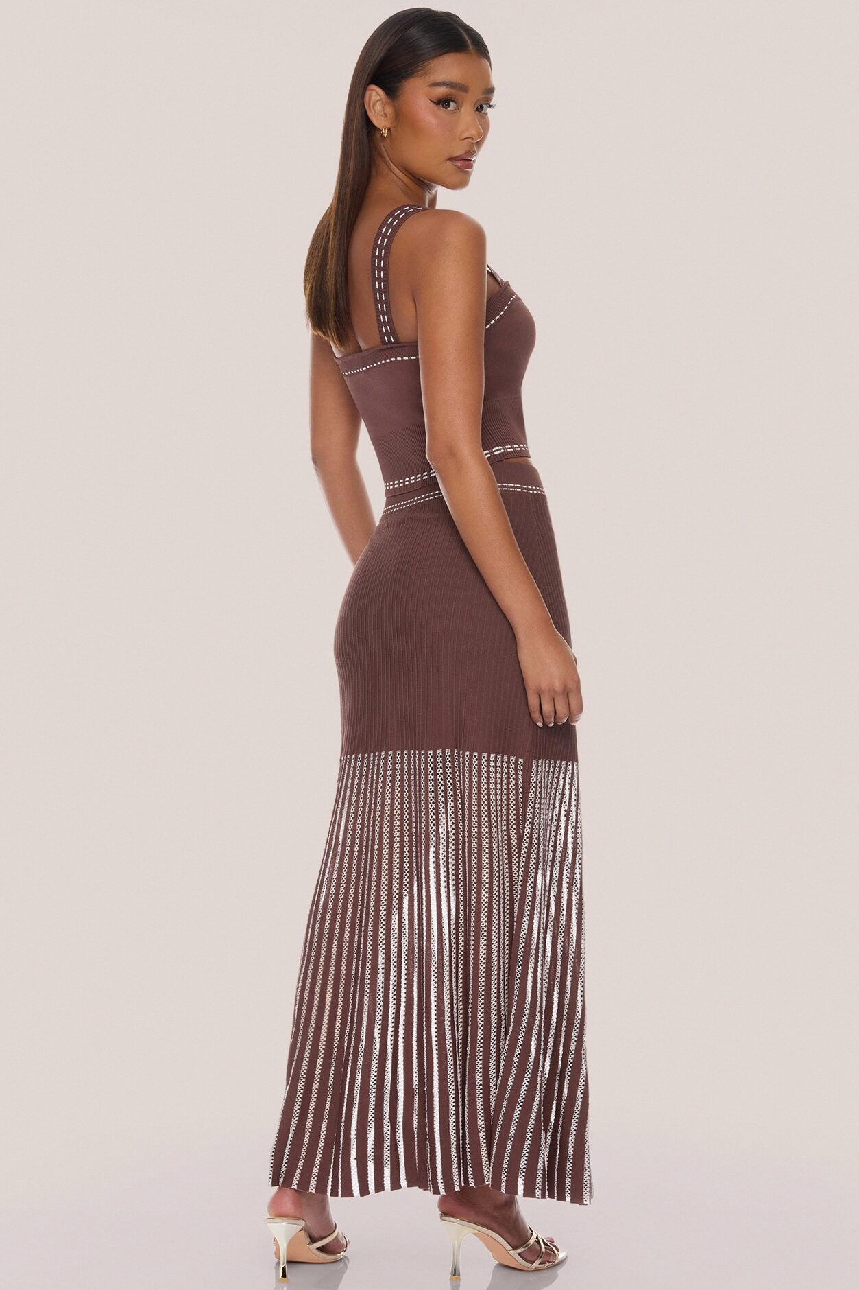 Weekend Dreaming Skirt Set - Brown