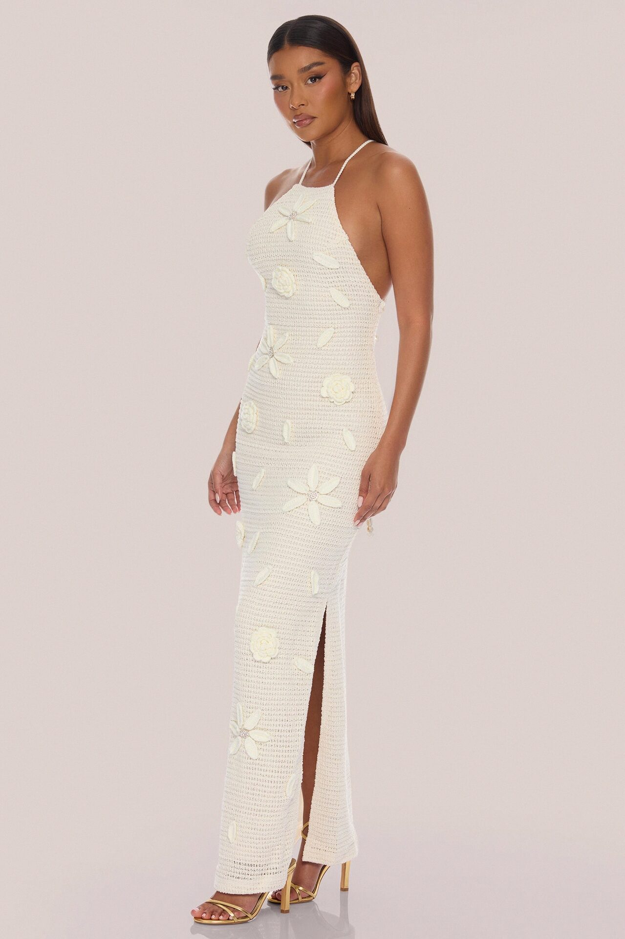 Sweet Summer Days Crochet Maxi Dress - Sand