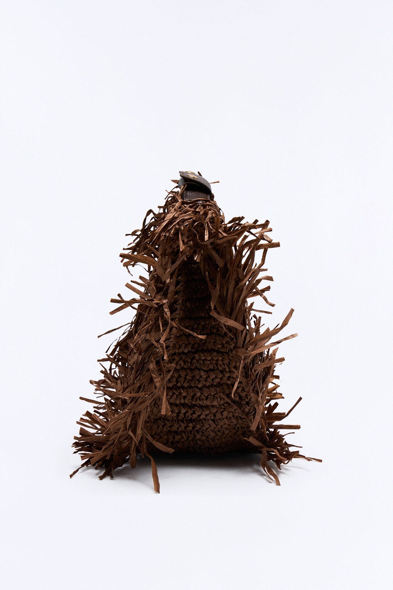 Sunseeker Straw Satchel Handbag - Brown