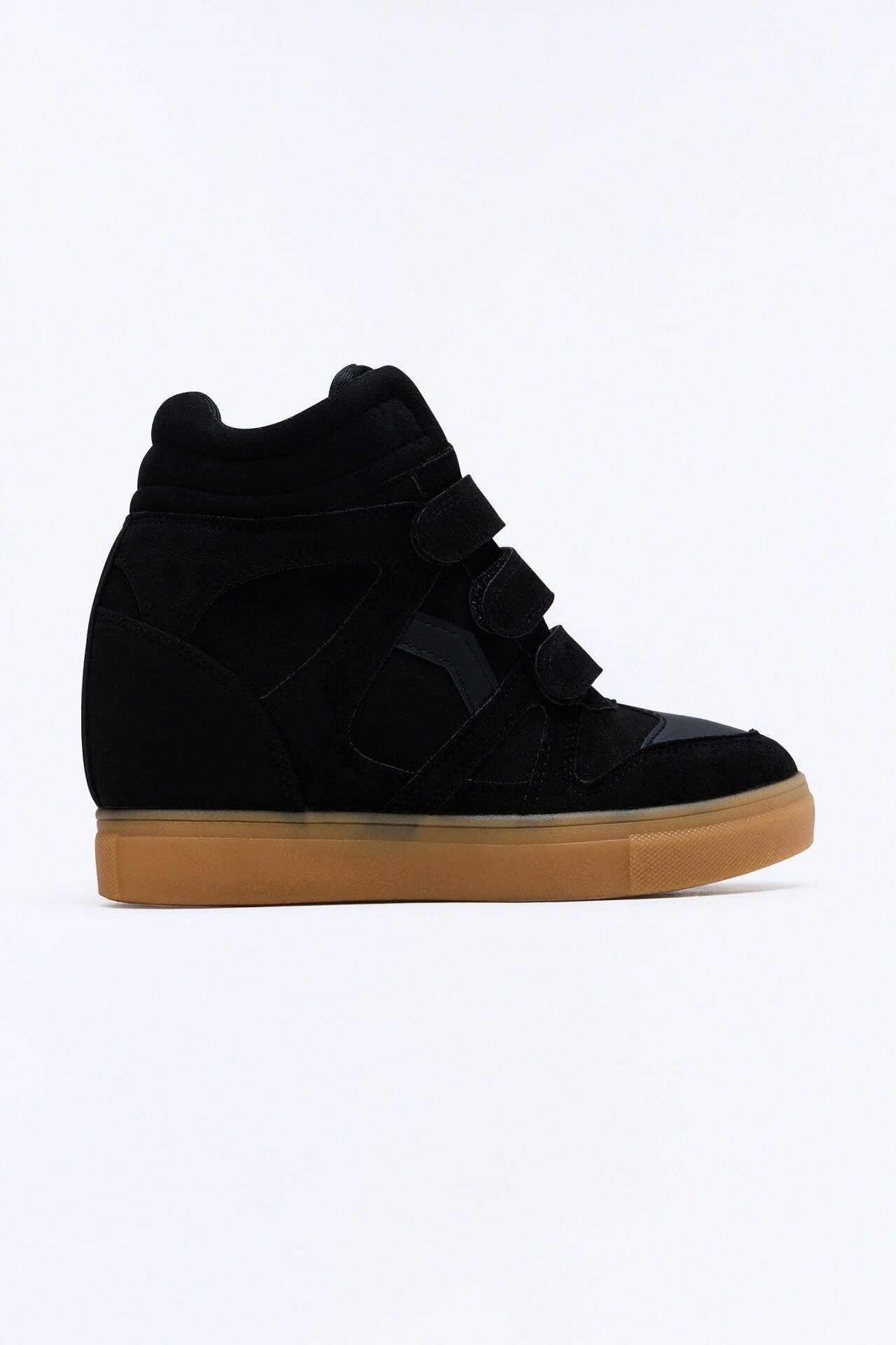 Cardio Suede Wedge Sneakers - Black