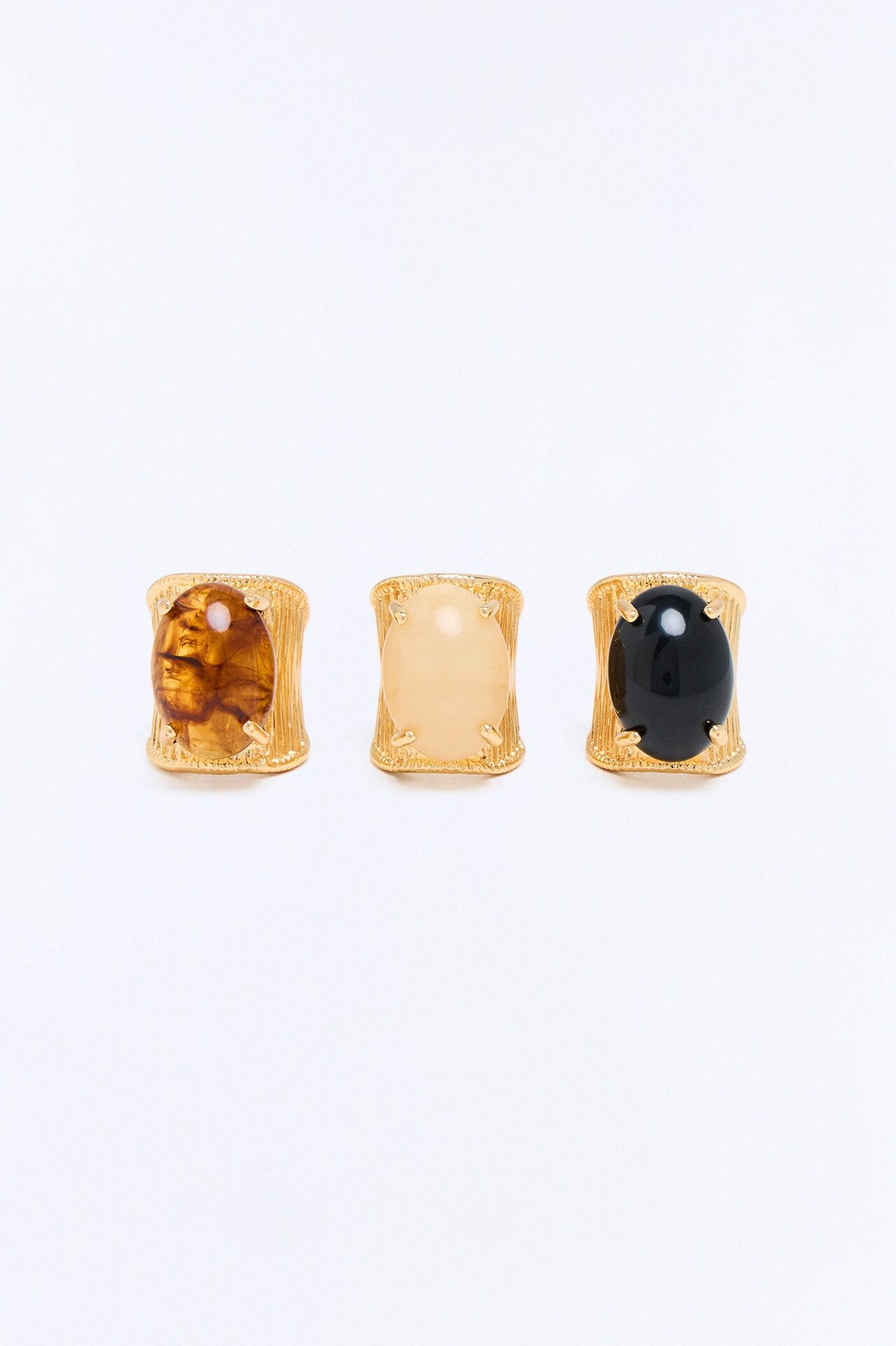 Truth Be Told 3 Piece Ring Set - Gold/combo