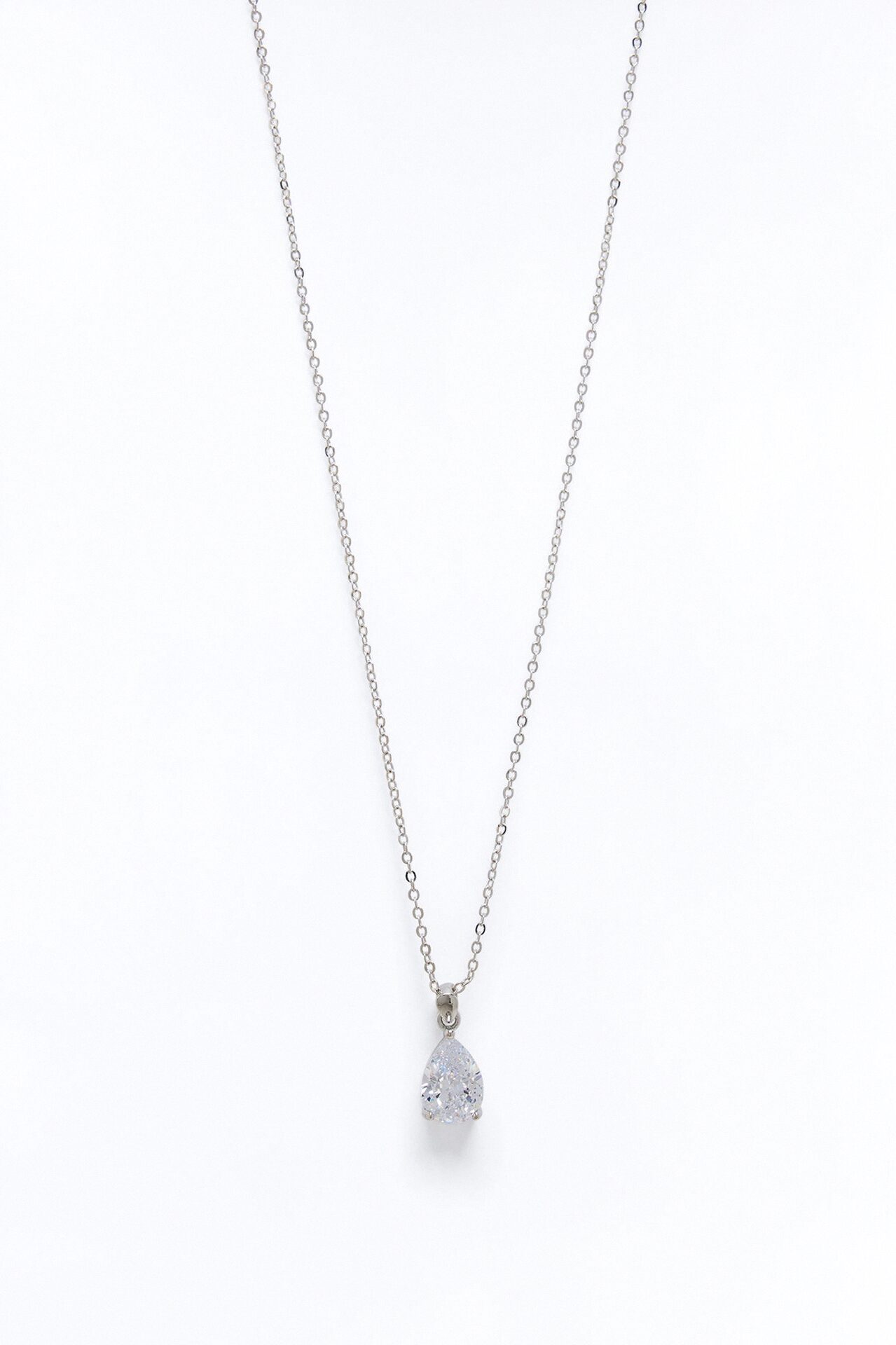 Cubic Zirconia Timeless Neckalce - Silver