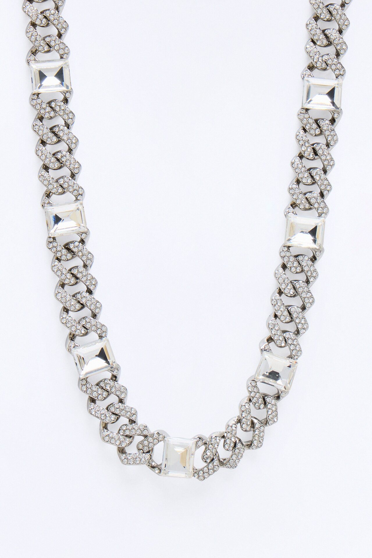 Iced Out Mami Necklace - Silver