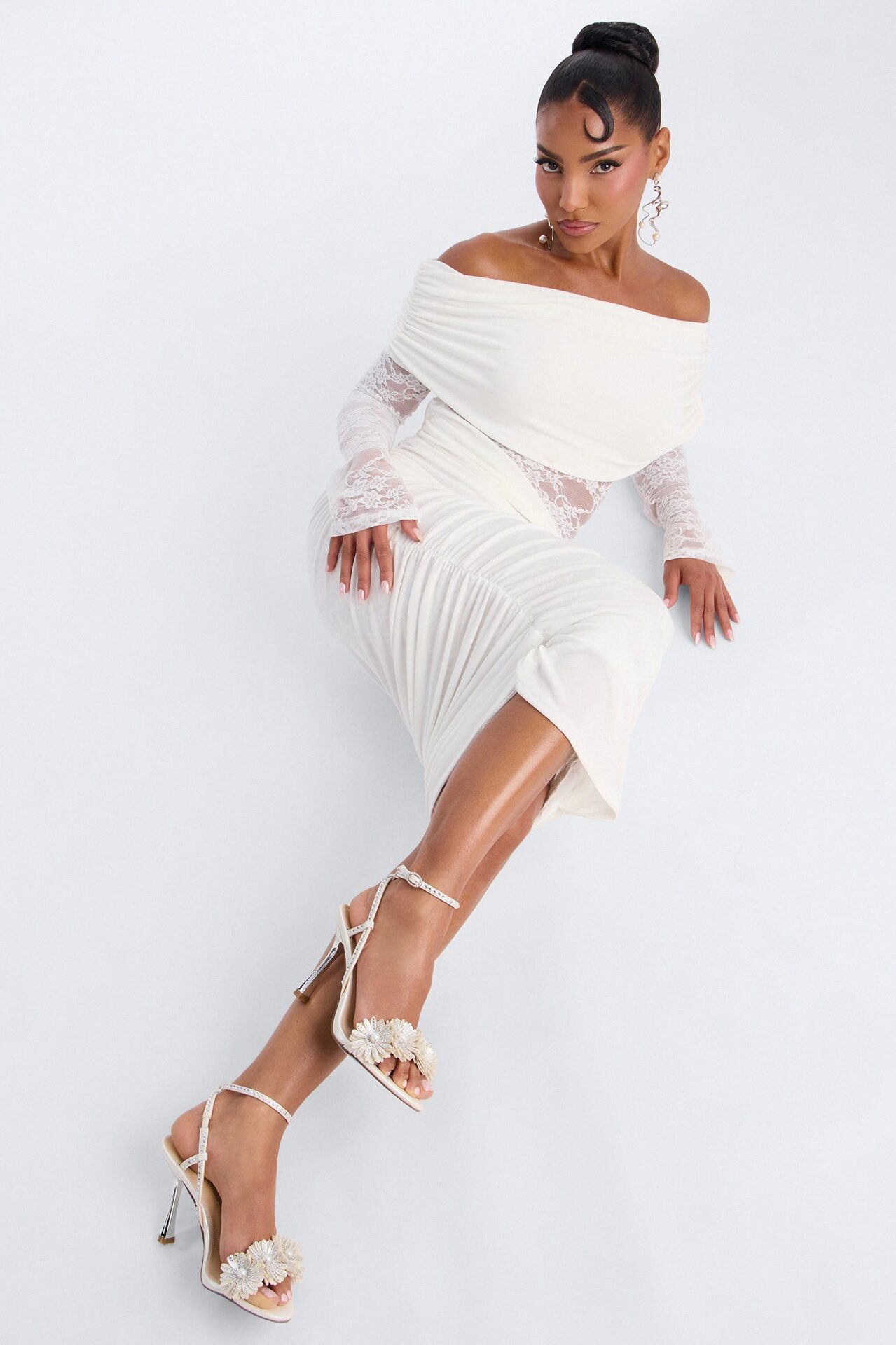 Betsey Johnson Mylee Embellished Heels - Ivory
