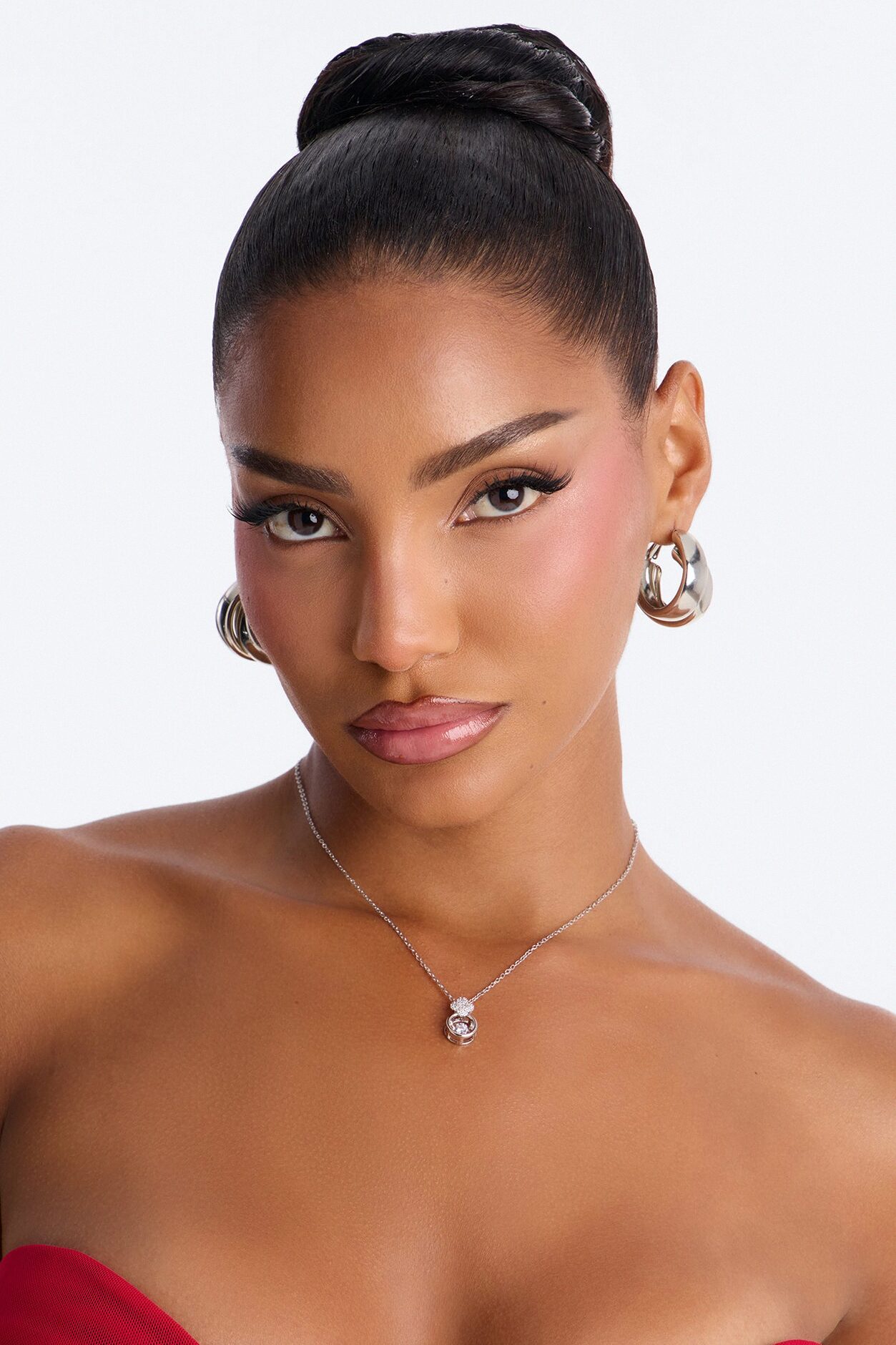 Little Sparkle Clover Necklace - Silver
