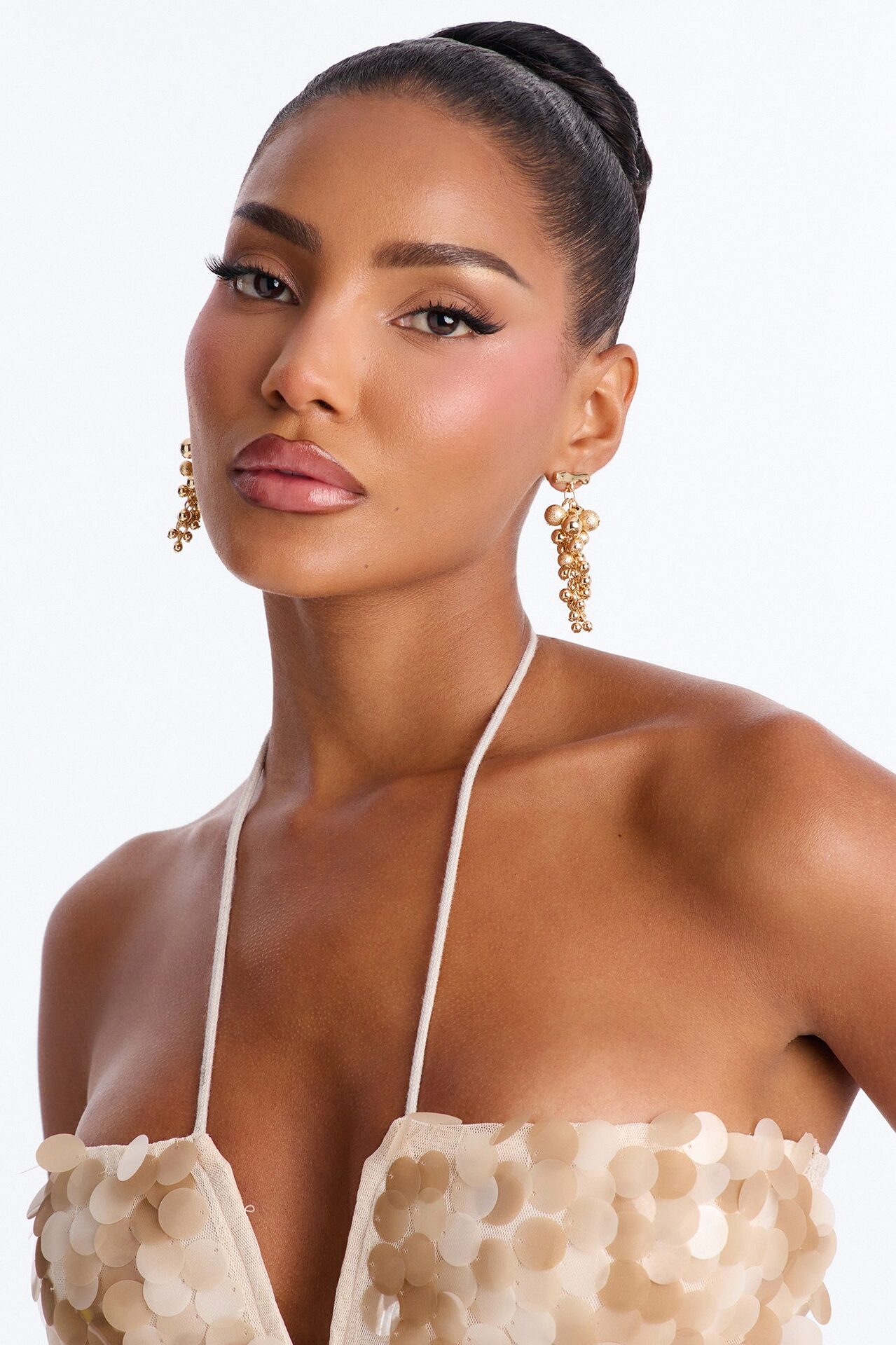 Stay Grapeful Hardware Drop Earrings - Gold