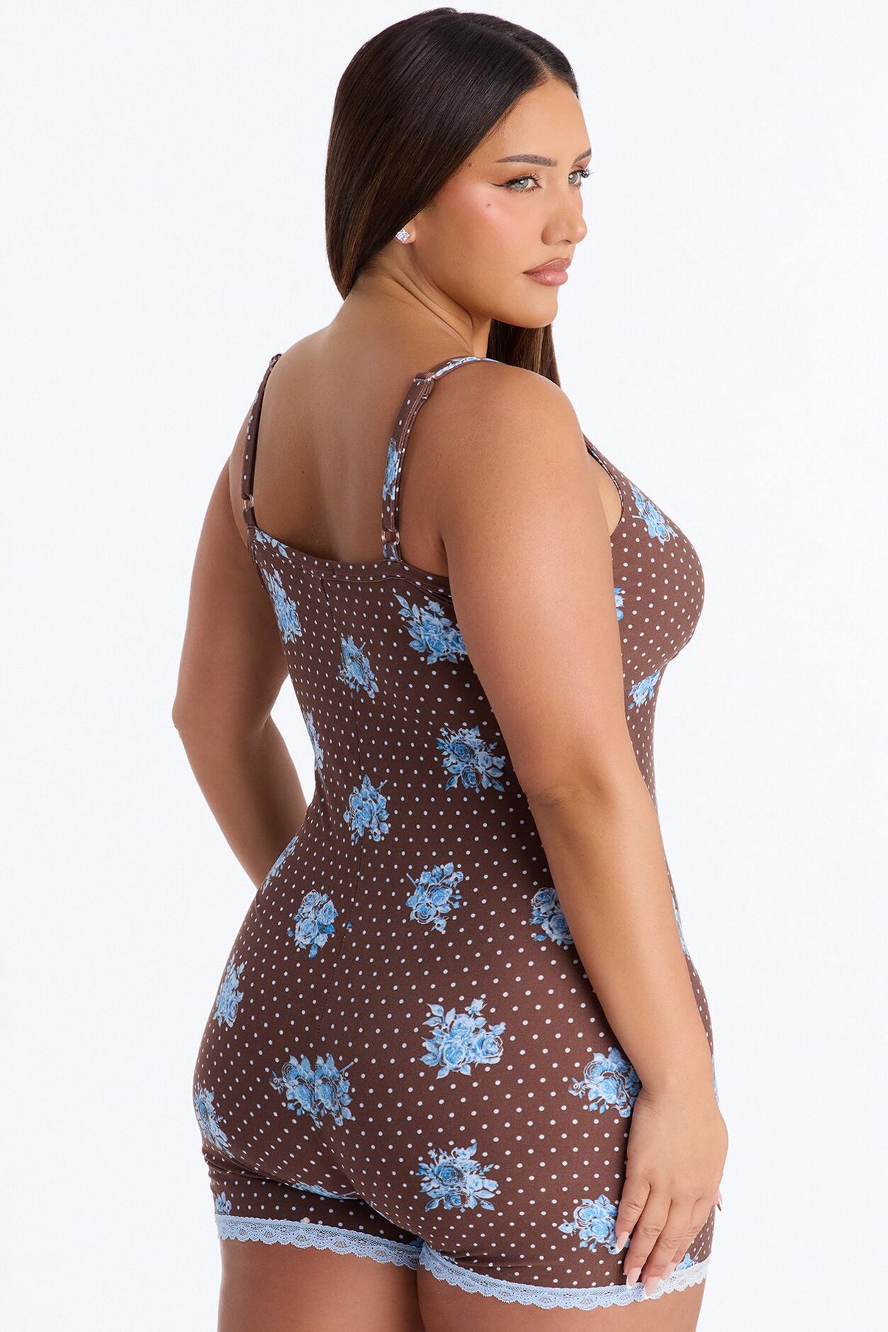 Sleepy Slay Cami PJ Romper Onesie - Blue/combo