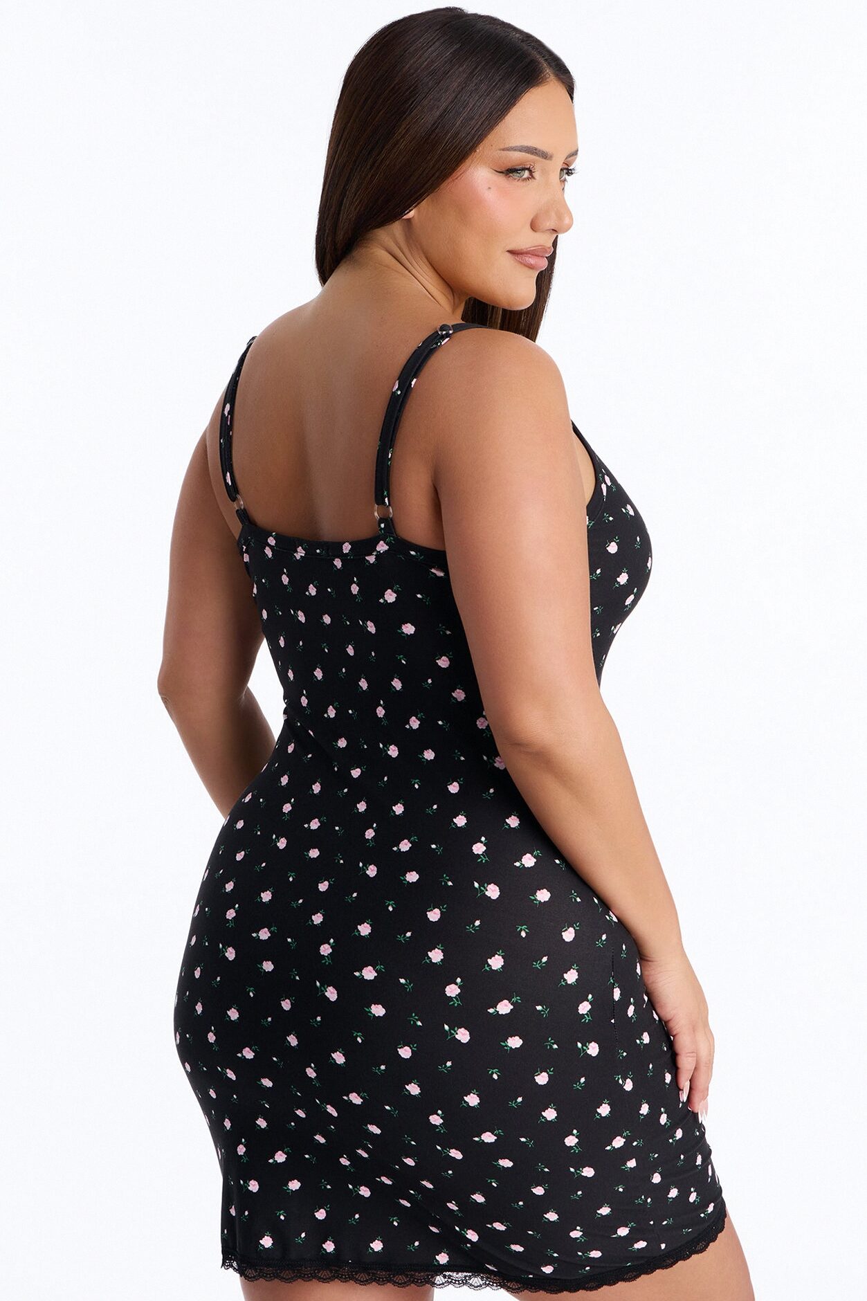 Sweet With An Edge PJ Cami Sleep Dress - Black/combo
