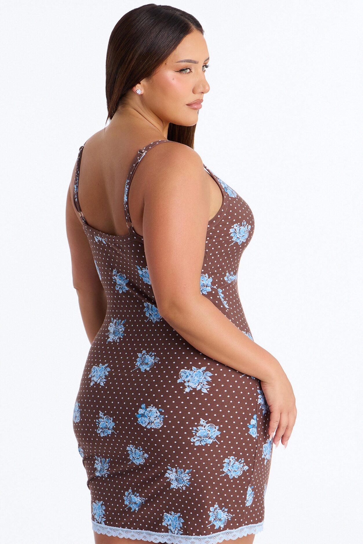 Sweet With An Edge PJ Cami Sleep Dress - Blue/combo