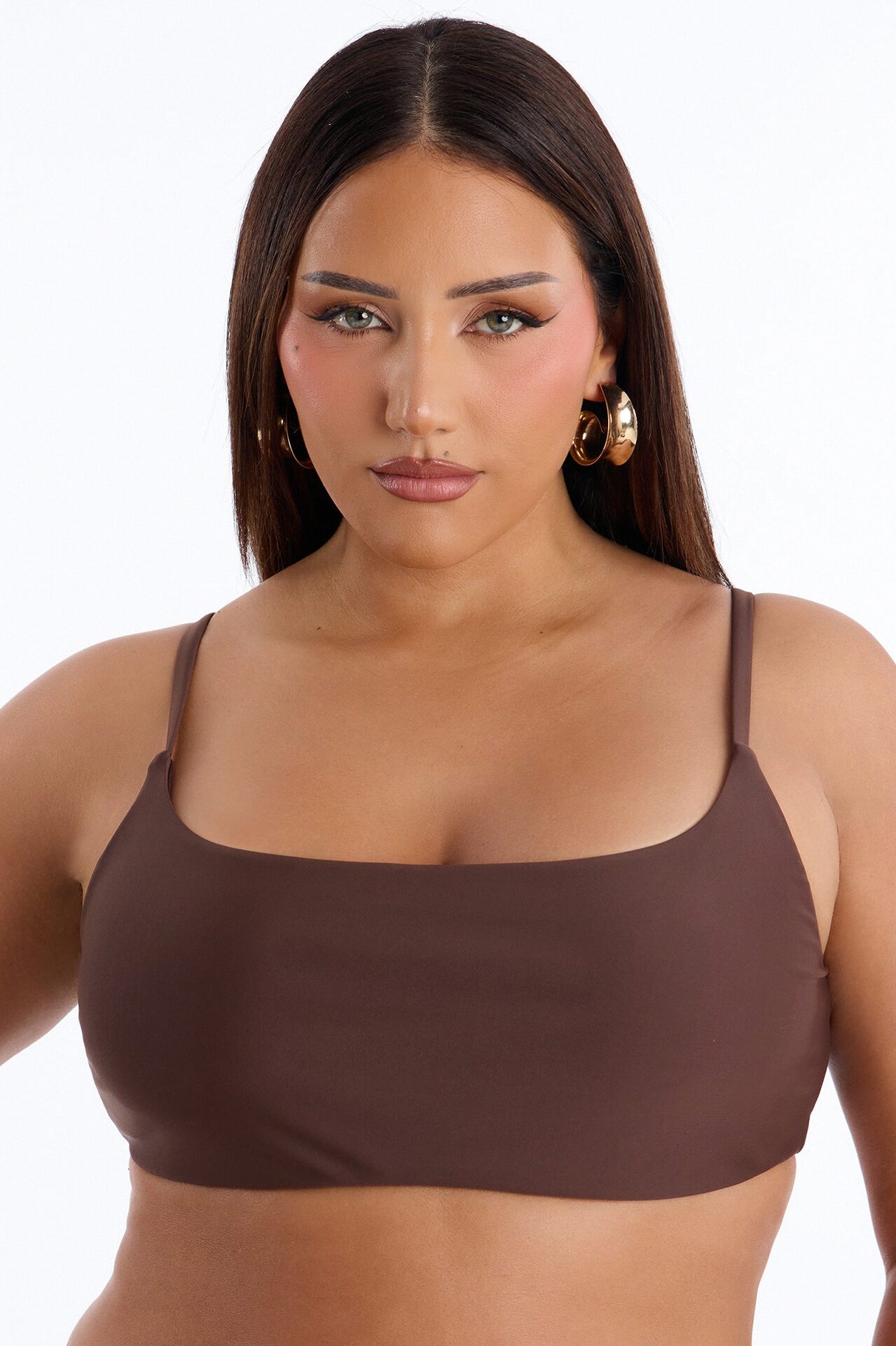 Maui Mix And Match Bralette Bikini Top - Chocolate