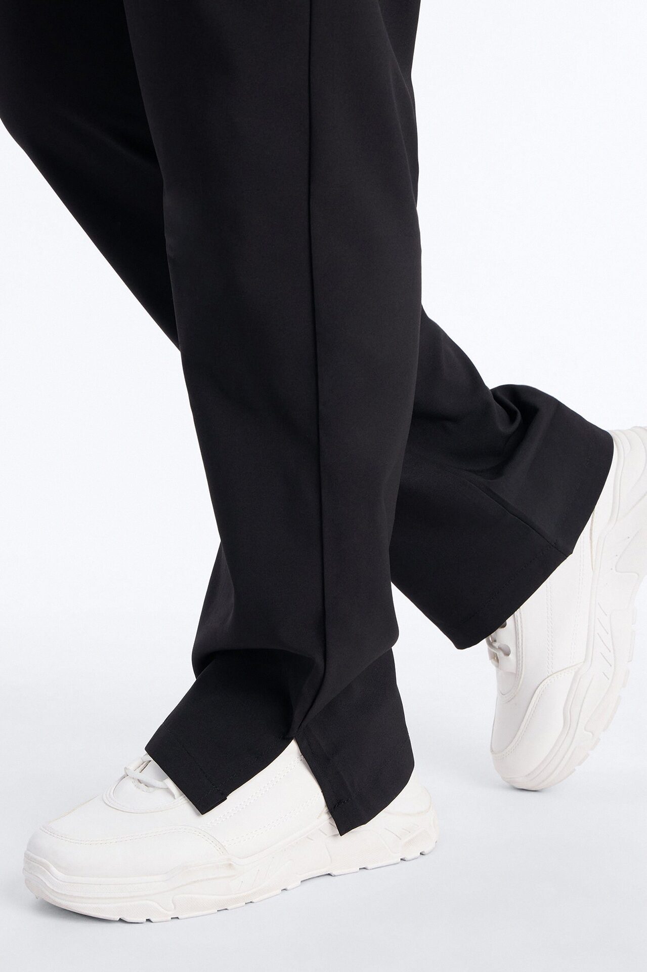 Prime Practice Sporty Open Leg Uniform Scrub Set - Black
