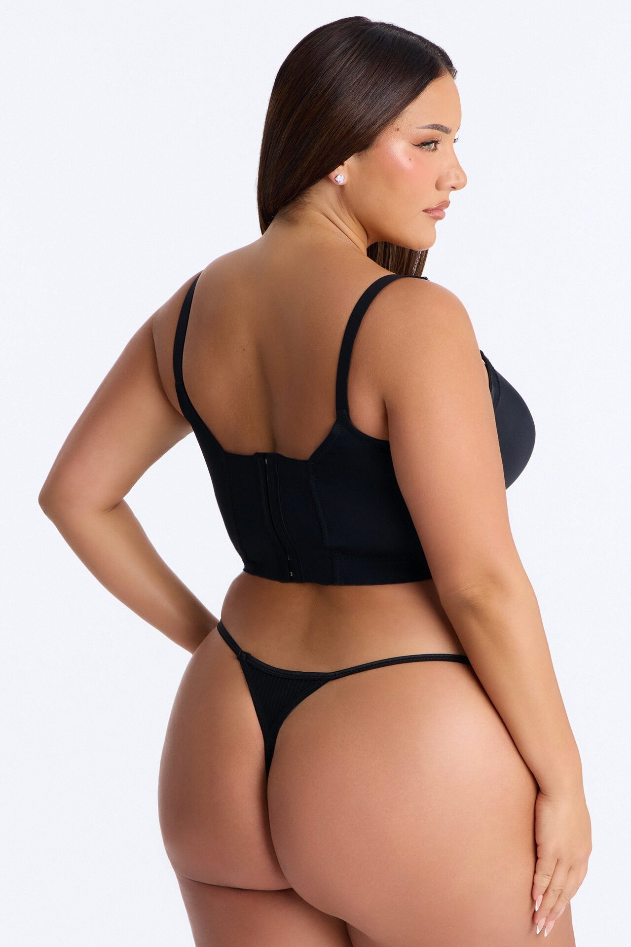 Supportive Underwire Lightly Padded Full Coverage Bra - Black