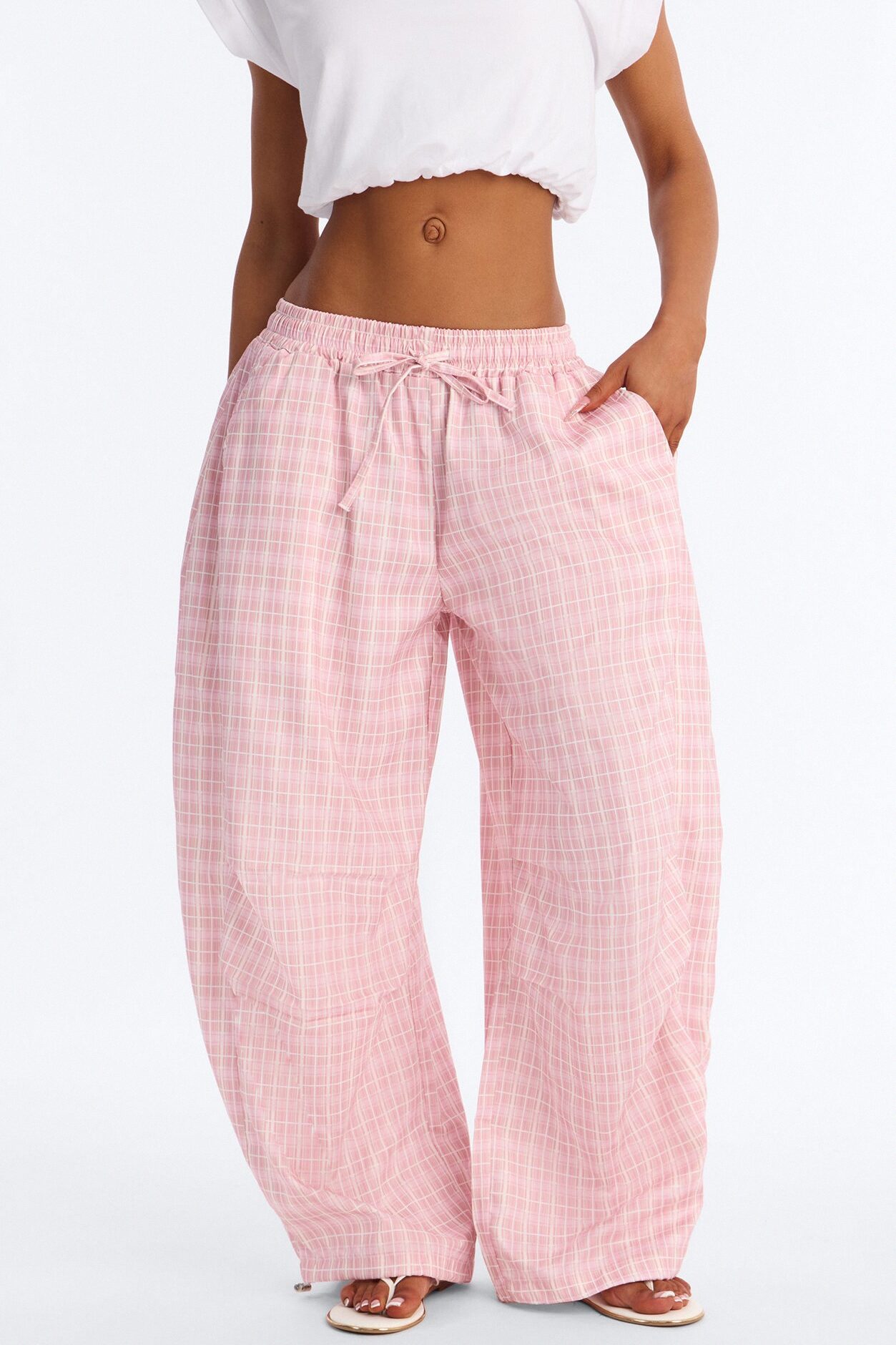 Delancy Stacked Windbreaker Jogger - Pink/combo