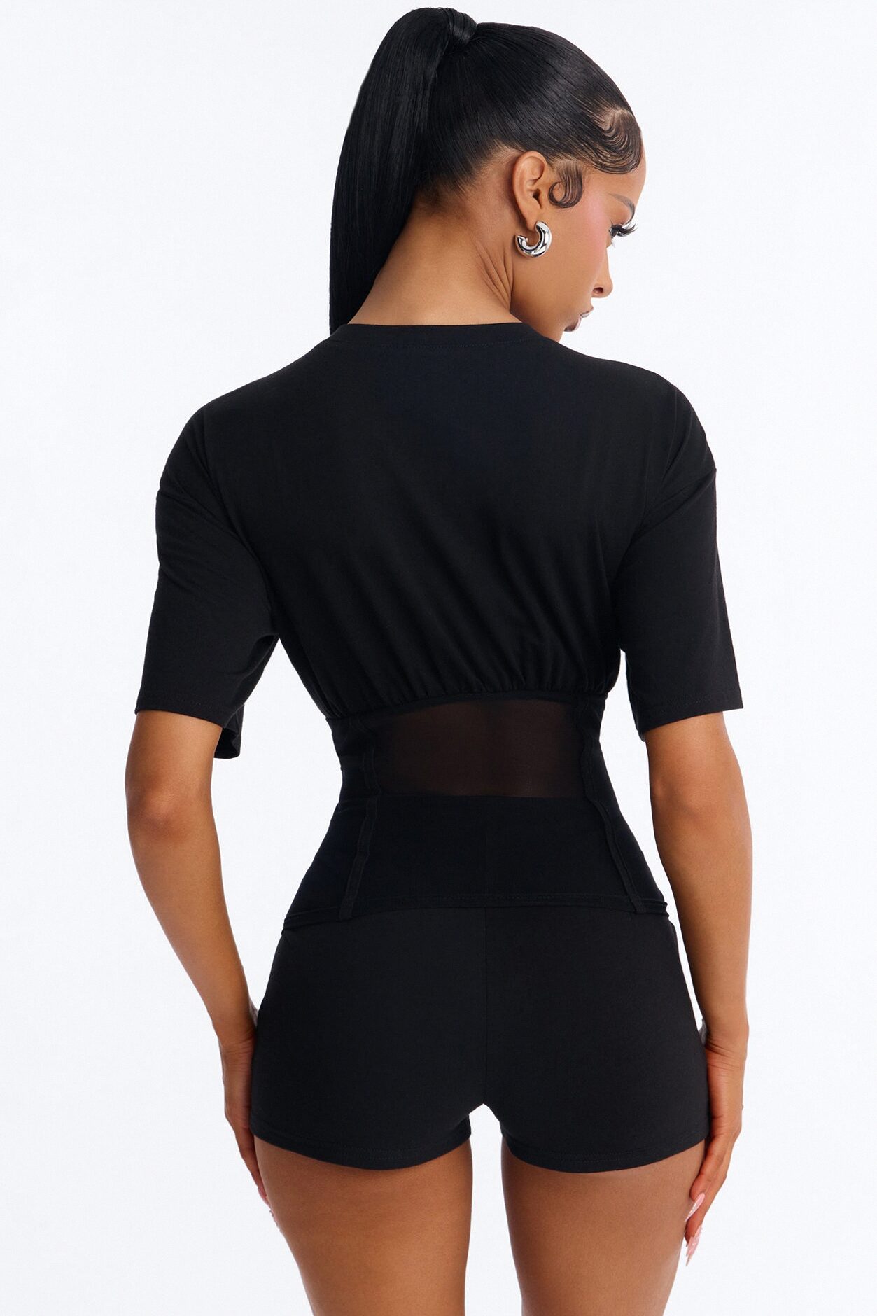 Corset Casual Short Set - Black