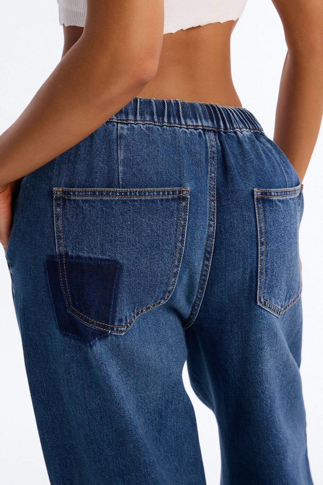 Travel Ready Pull On Jogger Jeans - Dark Wash