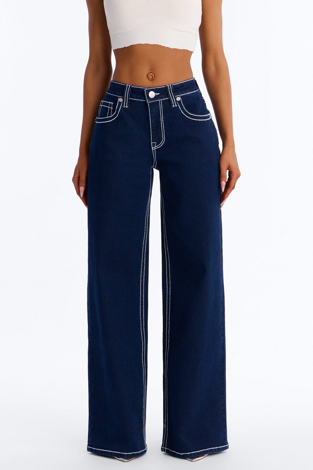 Keep It Simple Baggy Jeans - Dark Wash