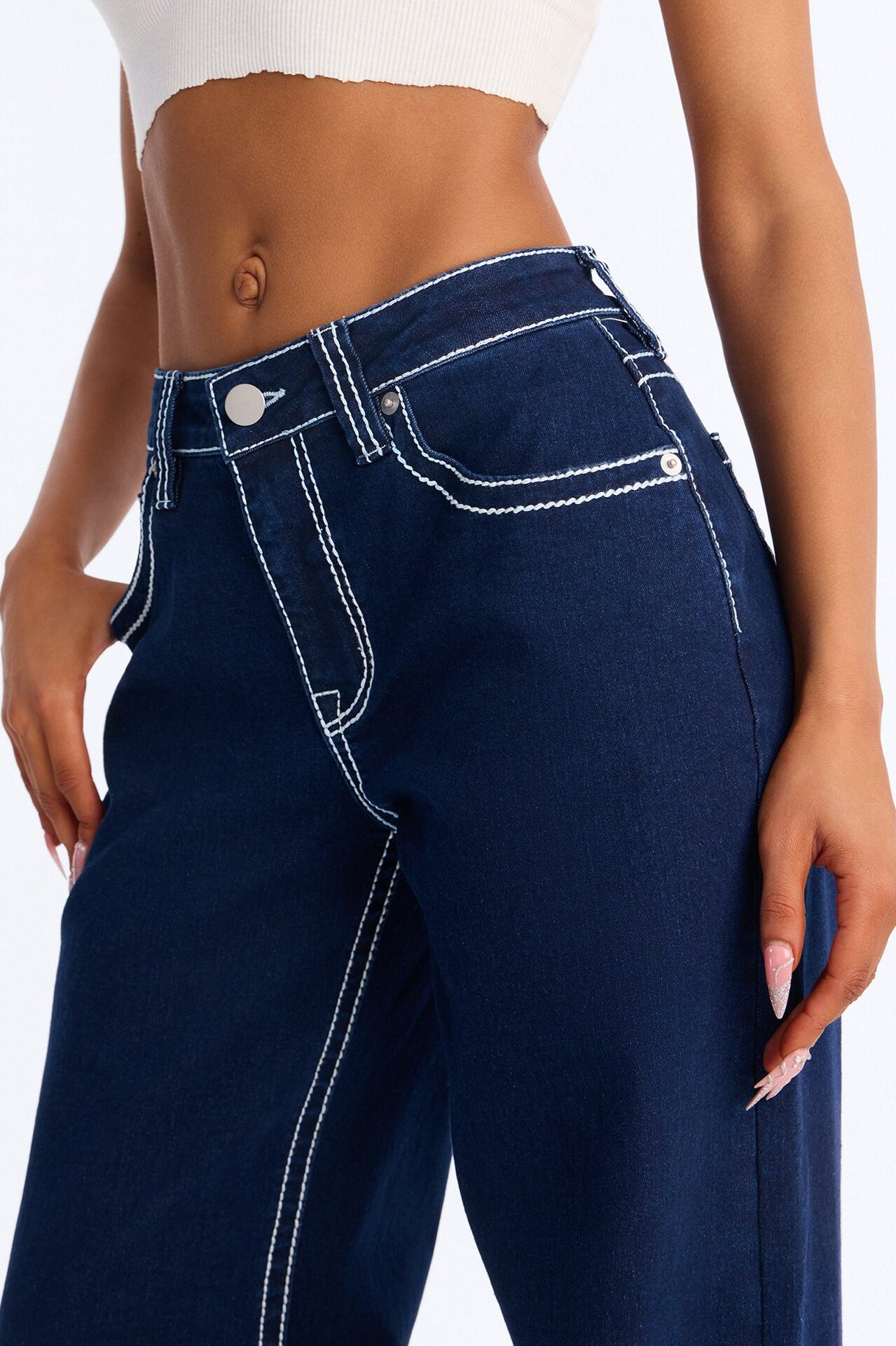 Keep It Simple Baggy Jeans - Dark Wash