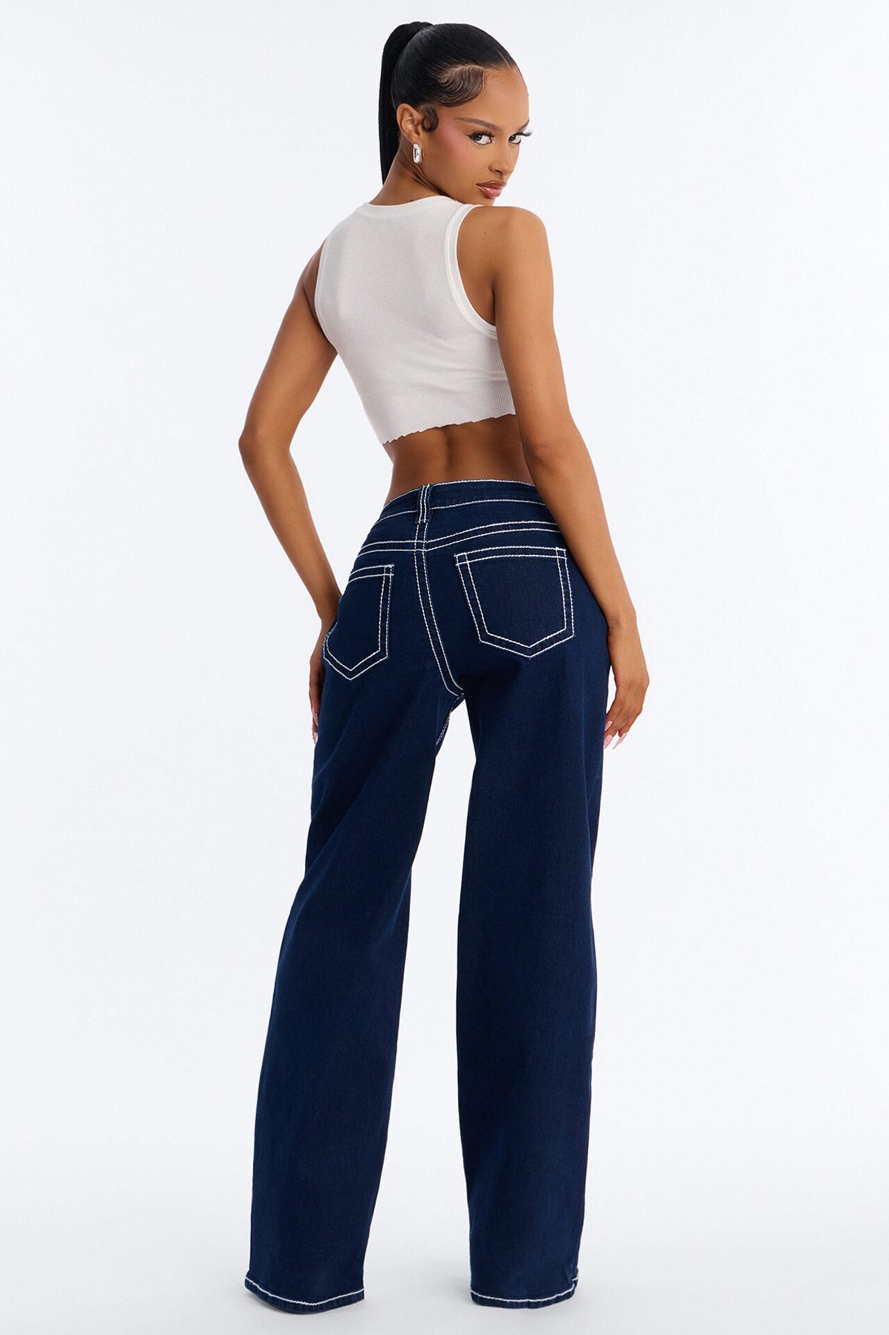 Keep It Simple Baggy Jeans - Dark Wash