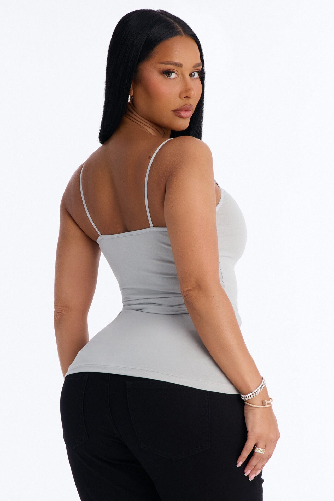 Sara Cami Top - Light Grey